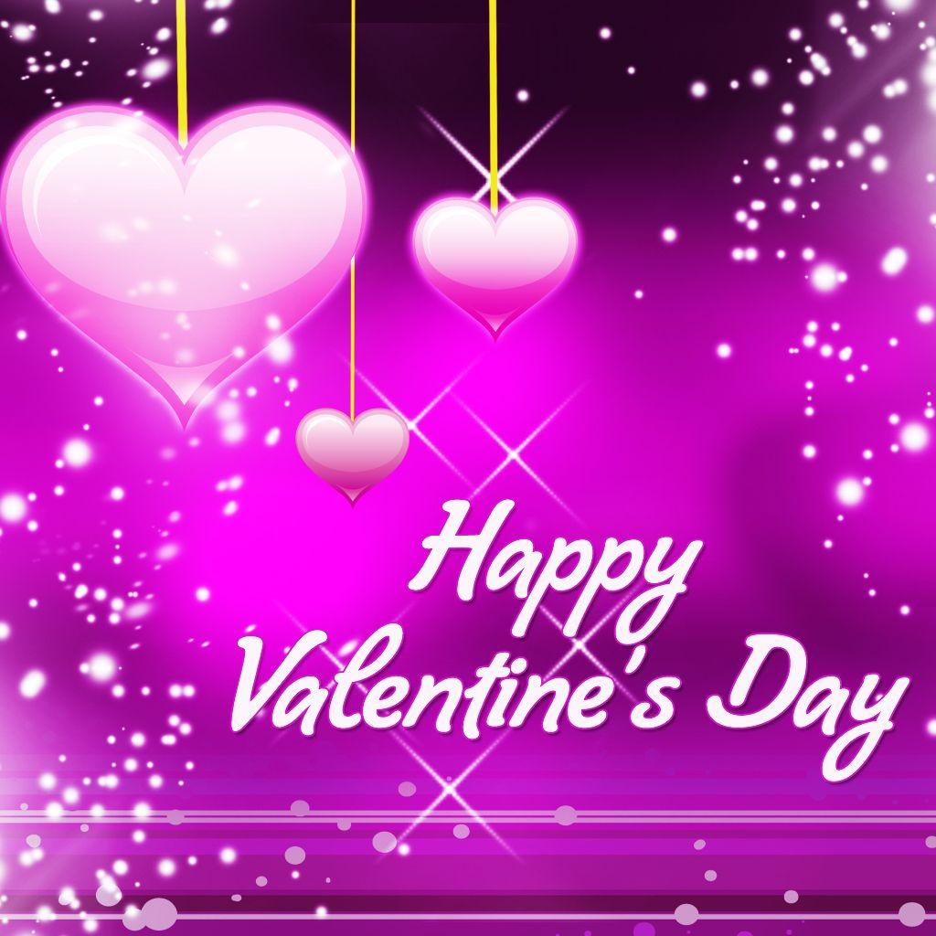 1024x1024 Purple Valentines Day Wallpaper