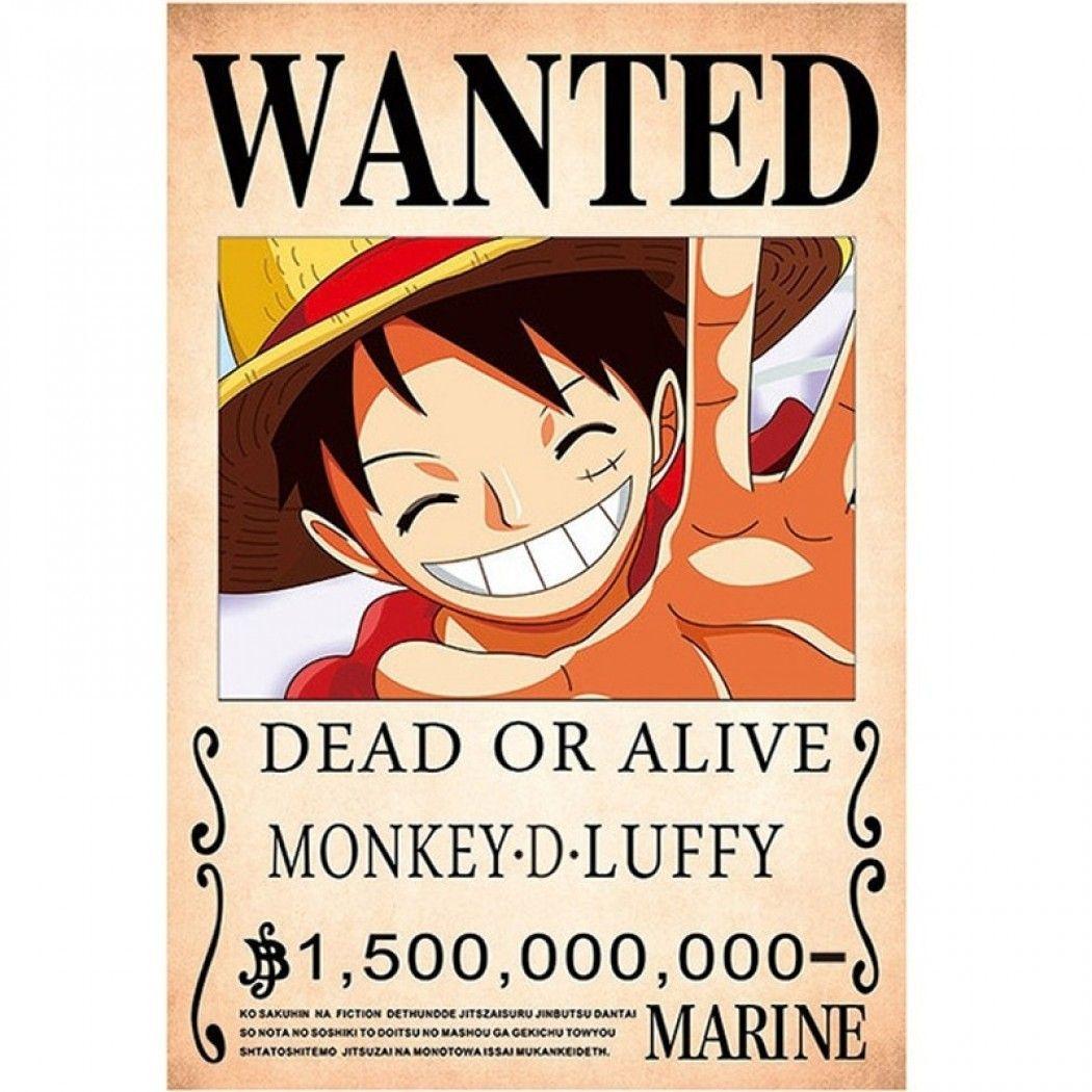 Download One Piece Luffy iPhone Wanted Pirate Poster Wallpaper  Wallpapers com