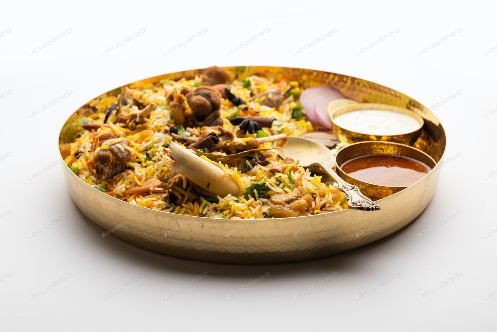 1600x1068 Mutton Biryani photo by stockimagefactory on Envato Elements