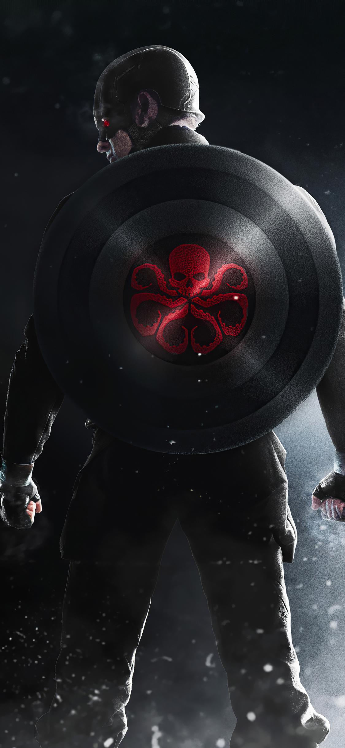 1125x2436 Captain America 4k Hydra iPhone XS, iPhone iPhone X HD 4k Wallpaper, Image, Background, Photo and Picture