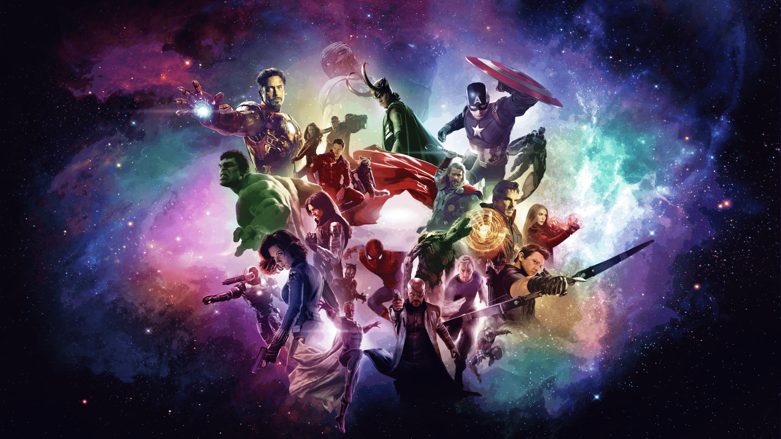 2560x1440 Marvel Universe Wallpaper