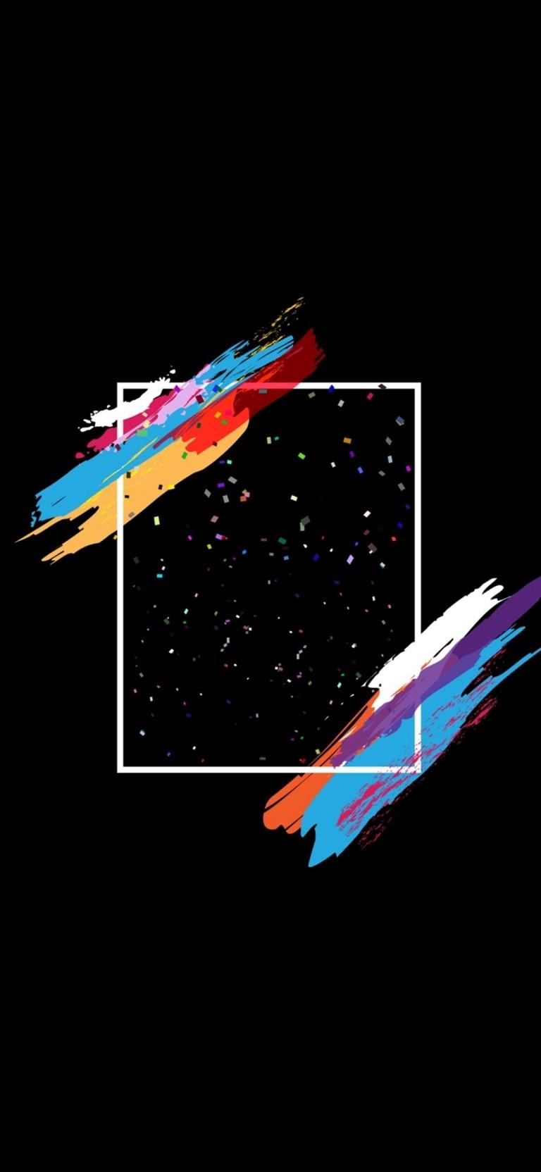 768x1664 Full HD Paint Splat Minimal Wallpaper Motorola Moto G8