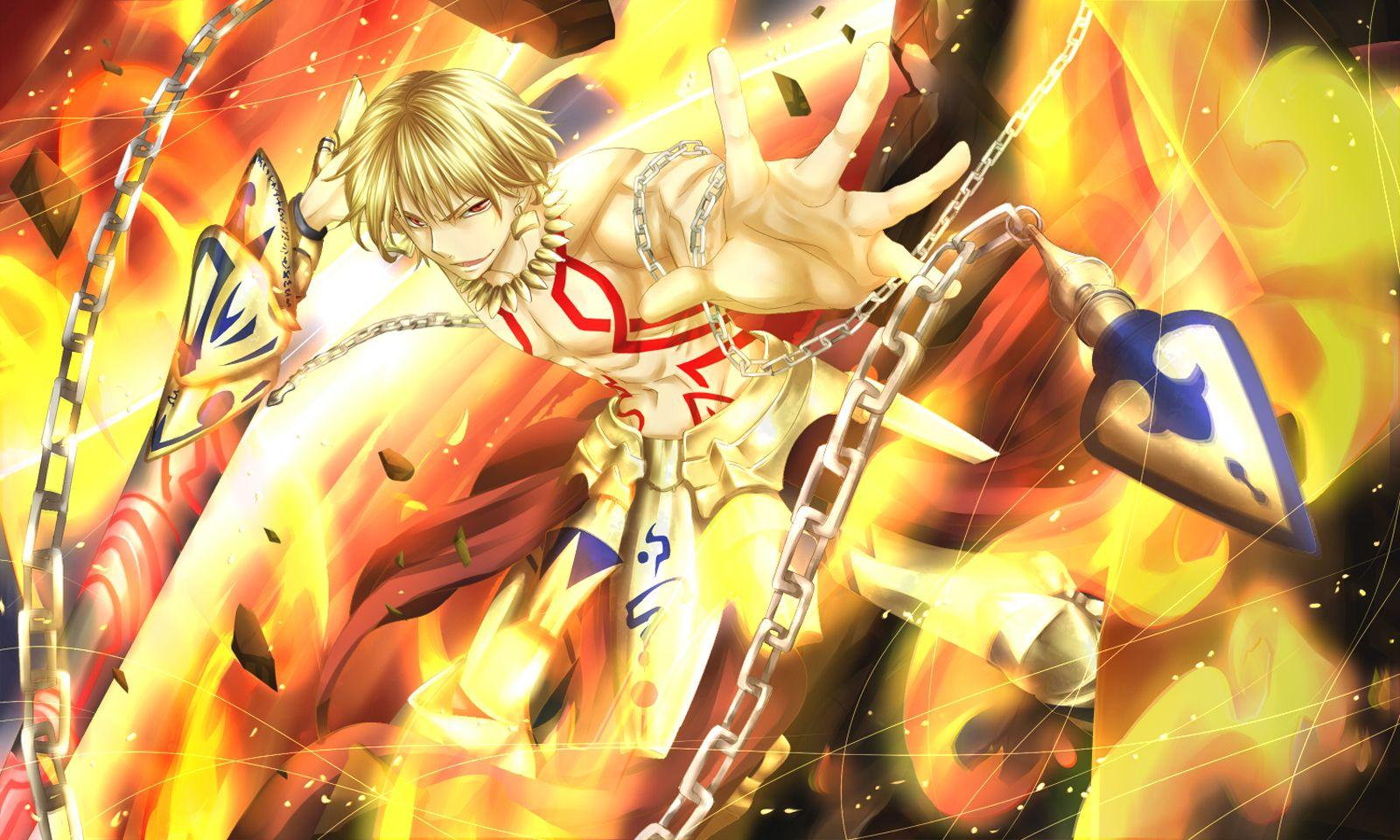 1600x960 Gilgamesh Fate Stay Night Chain Weapon Anime HD Wallpaper Desktop PC. Gilgamesh fate, Fate stay night, Anime