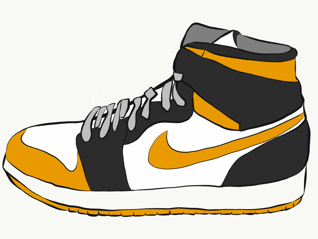 1024x768 Cartoon Jordan Shoes Wallpaper