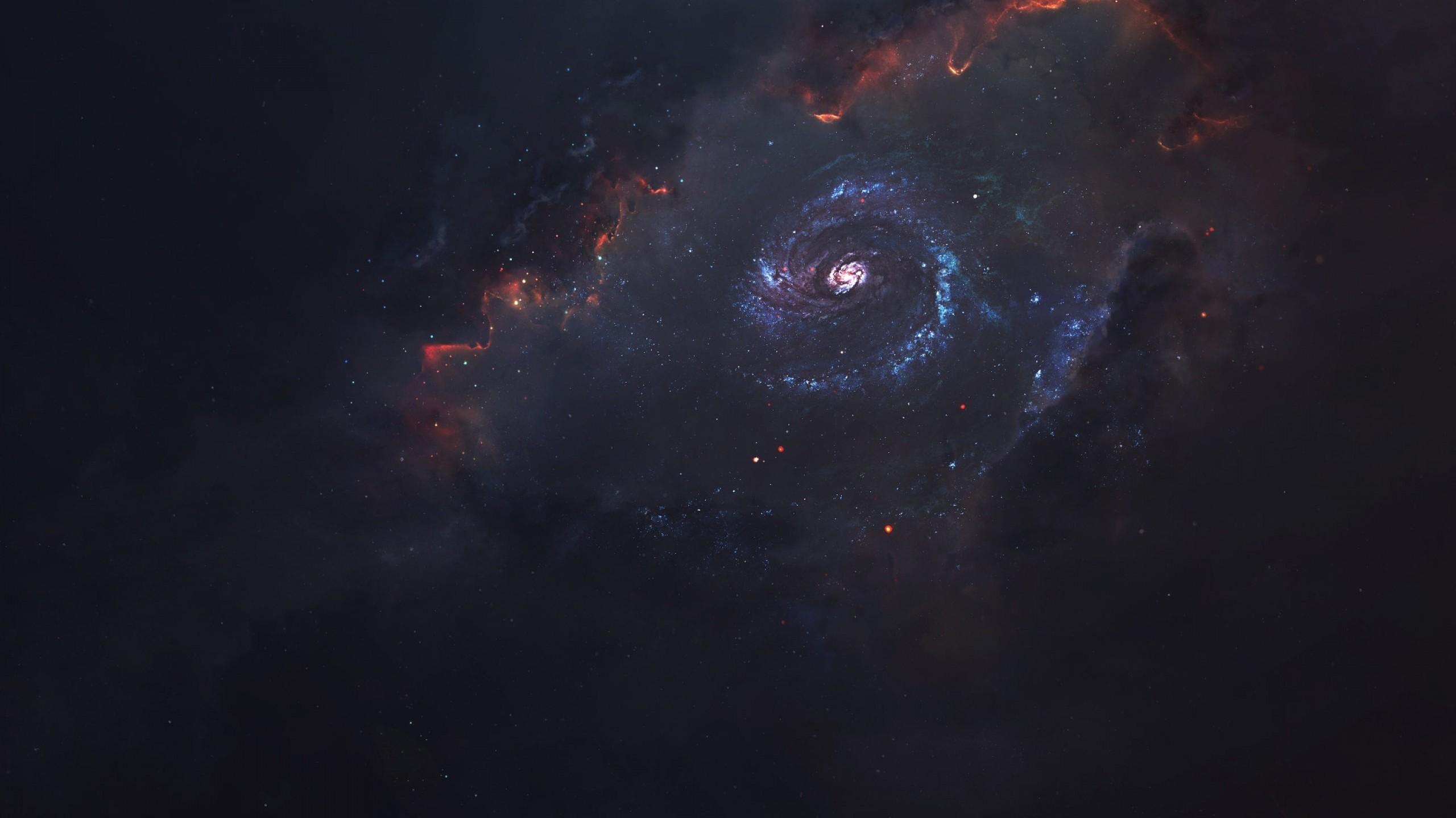 2560x1440 Black Hole, Nebula, Galaxy, Sci Fi, Digital Art