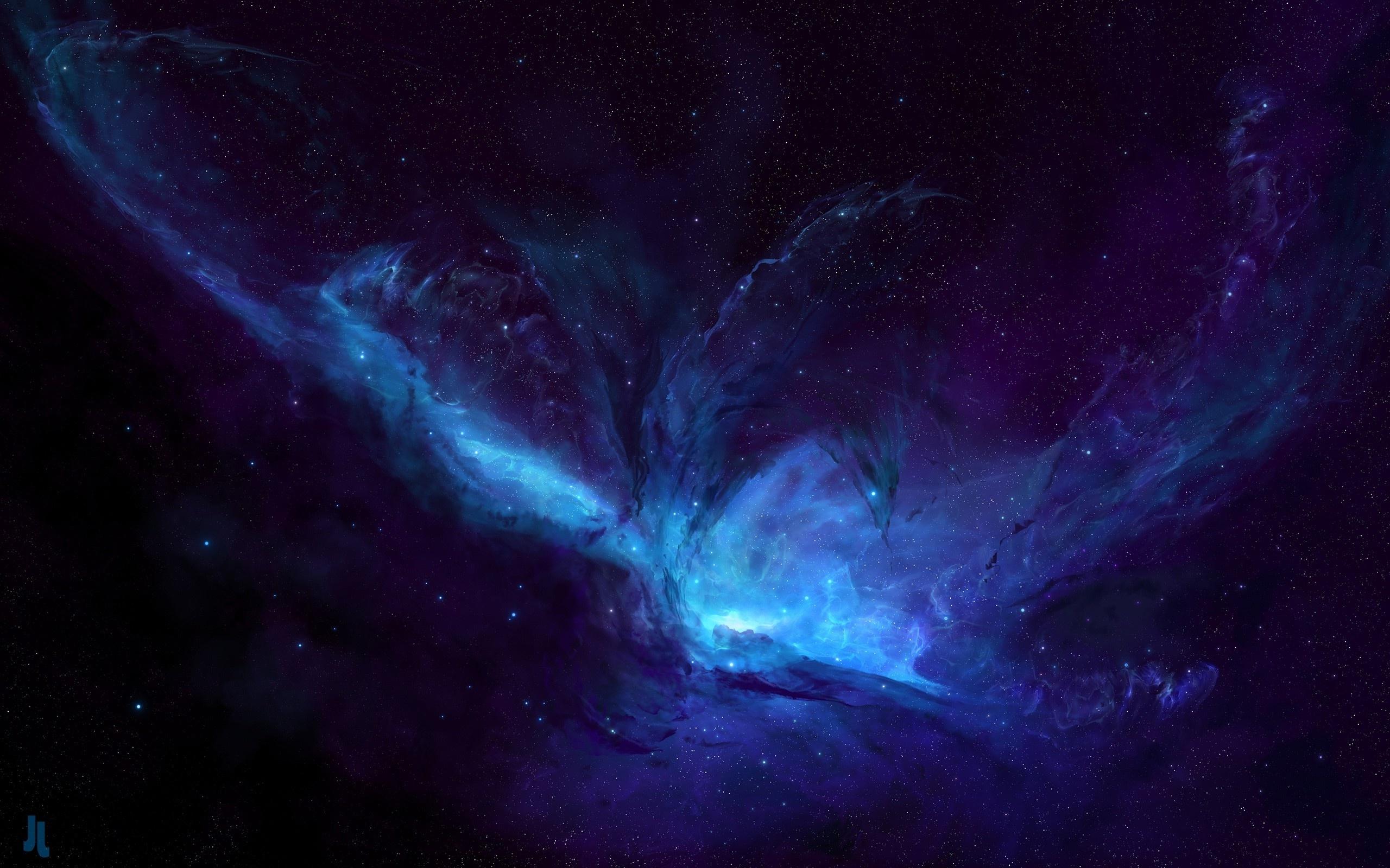 2560x1600 Wallpaper Stars, Sci Fi, Galaxy, Blue Nebula:2560x1600