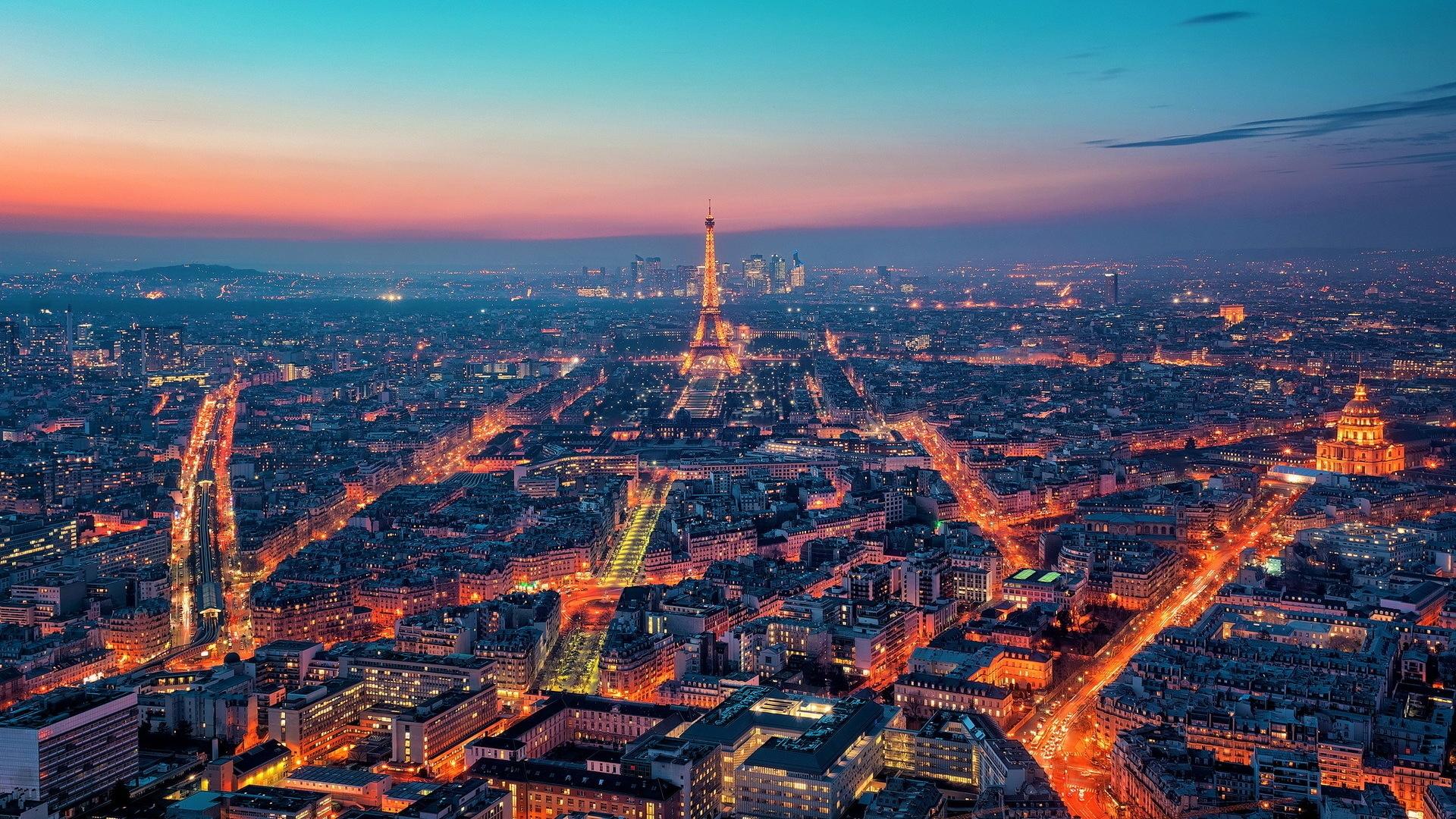 1920x1080 Night in Paris HD Wallpaper