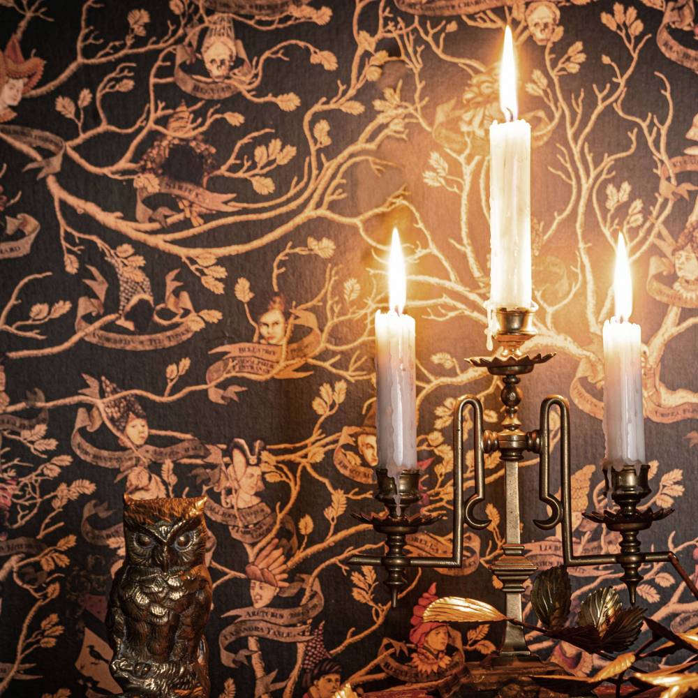 1000x1000 Black Family Tapestry Wallpaper Potter Wallpaper Mural- MinaLima