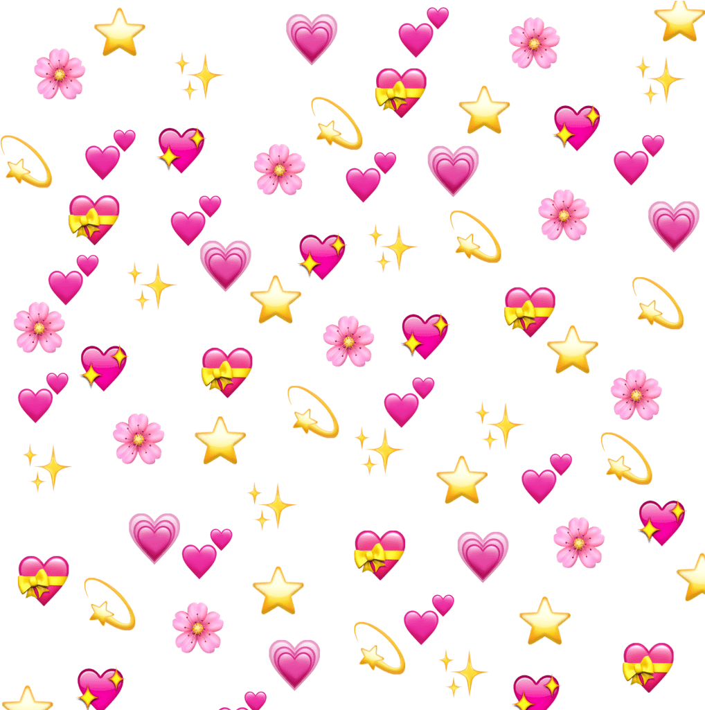 1018x1025 Freetoedit Love Pattern Background Emoji Star Emoji Background