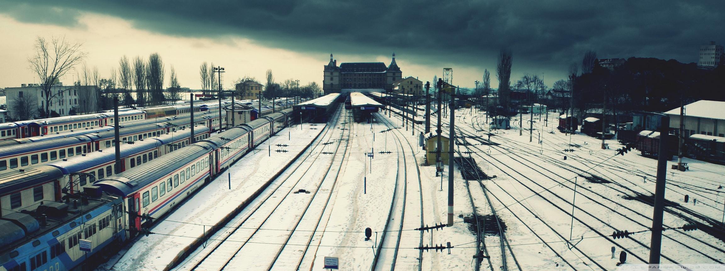 2304x864 Train Station Ultra HD Desktop Background Wallpaper for 4K UHD TV : Multi Display, Dual Monitor