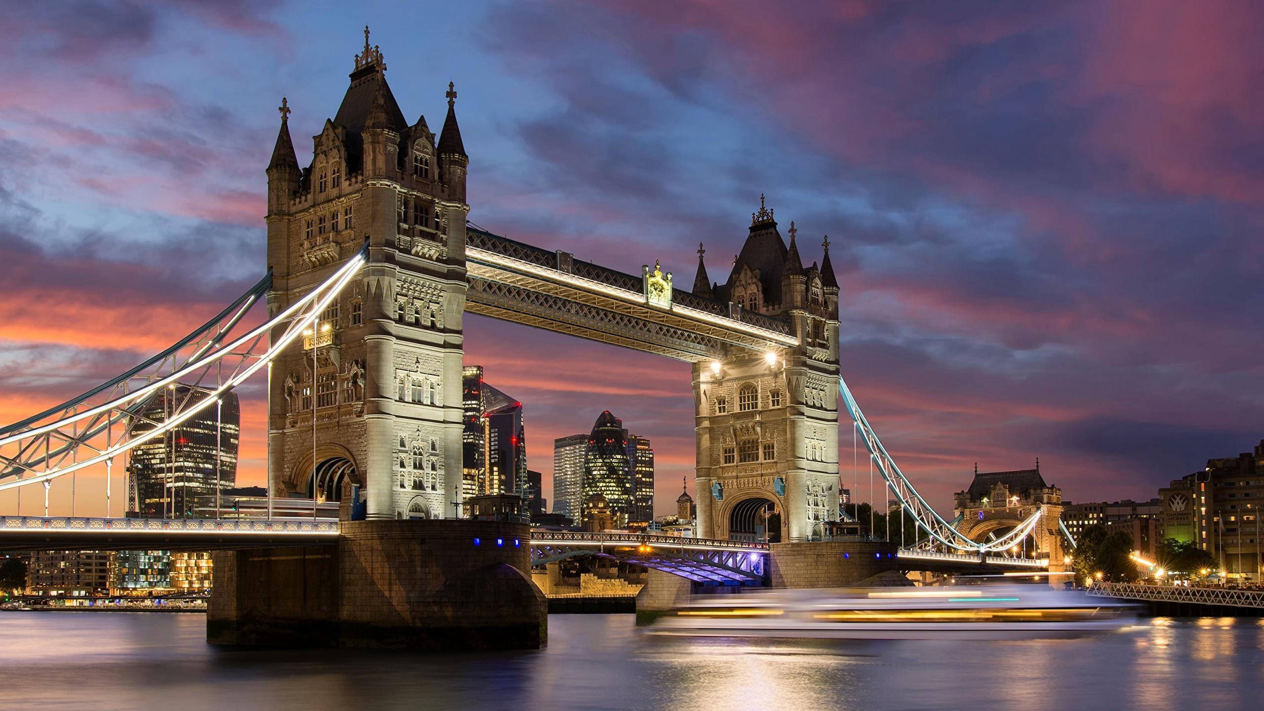 2560x1440 Desktop Wallpaper London England Bridges Rivers Cities 2560x1440