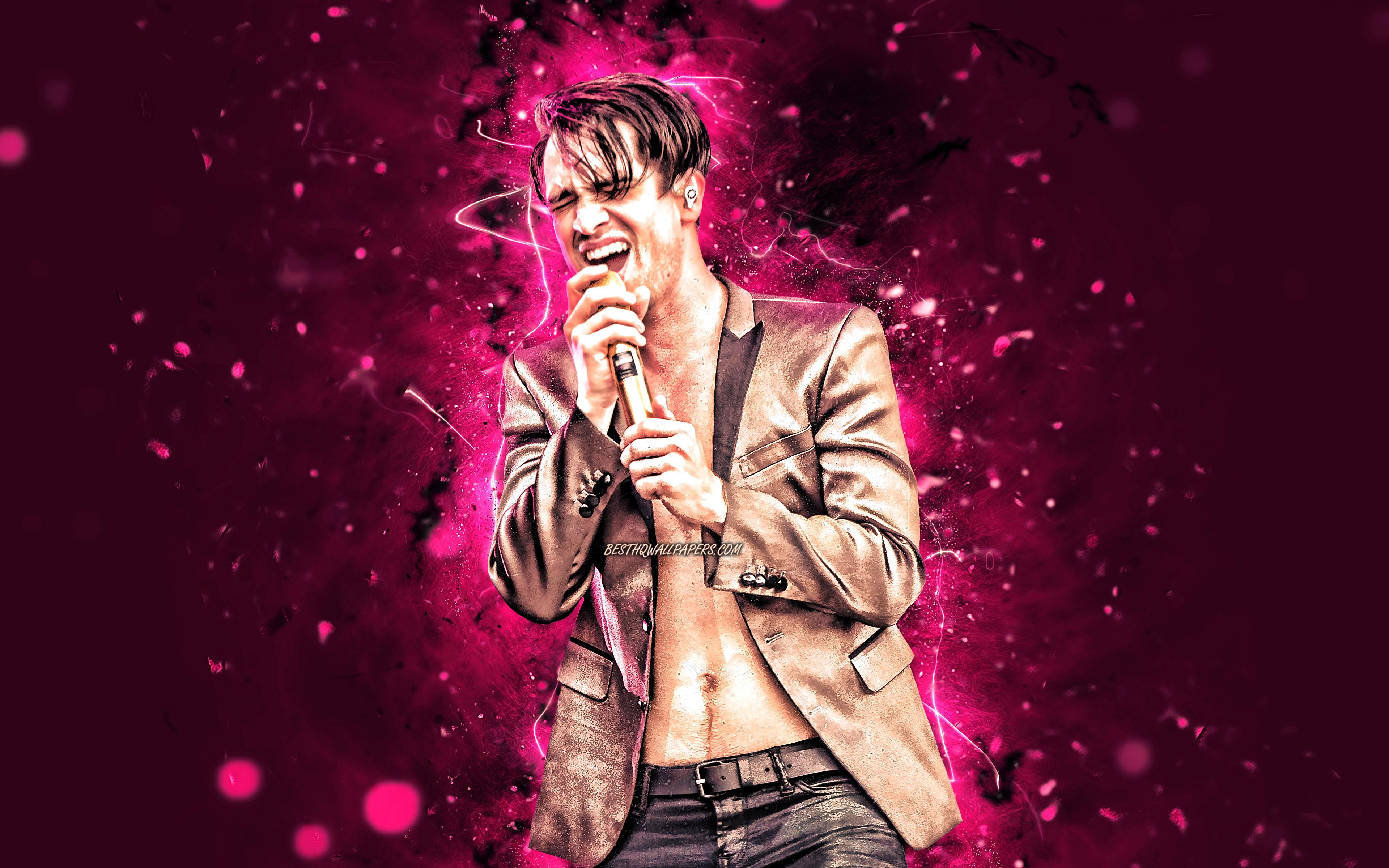 3840x2400 Download wallpaper Brendon Urie, 4k, Panic At the Disco, music stars, rock band, american singer, Brendon Boyd Urie, american celebrity, Brendon Urie 4K for desktop with resolution 3840x2400. High Quality HD picture