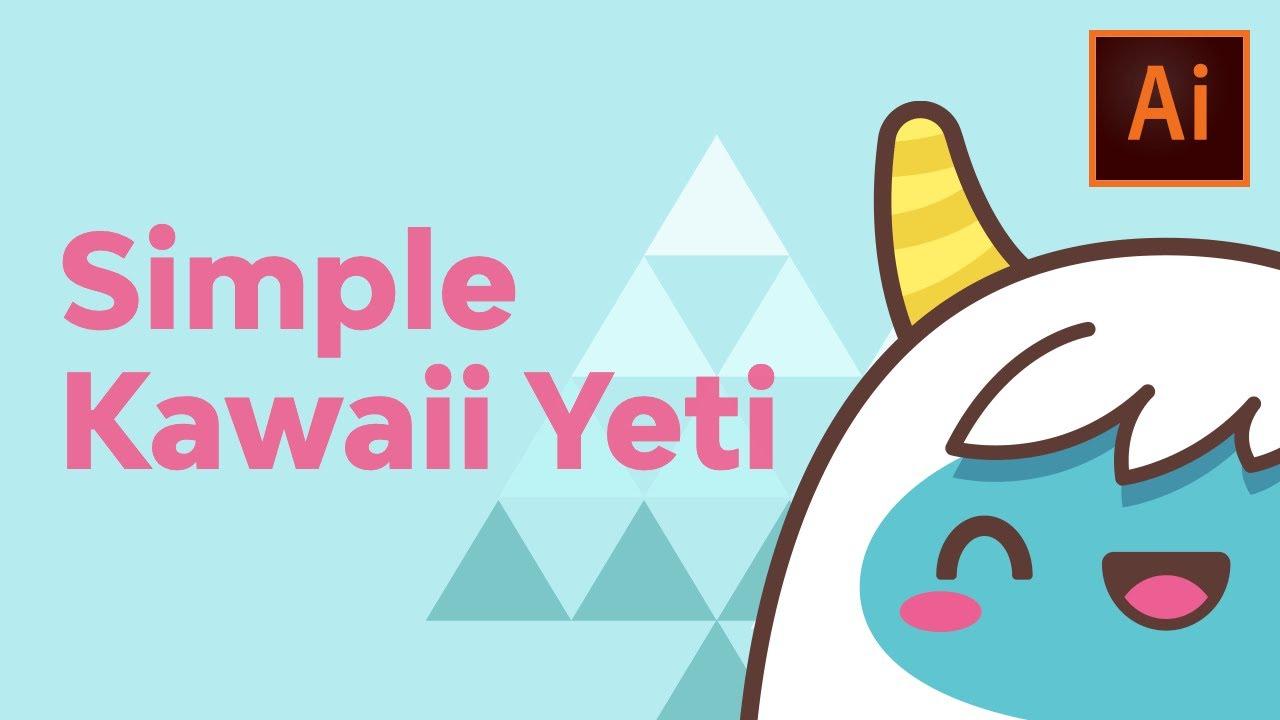 1280x720 Creating a Simple Kawaii Yeti With Basic Shapes in Adobe Illustrator