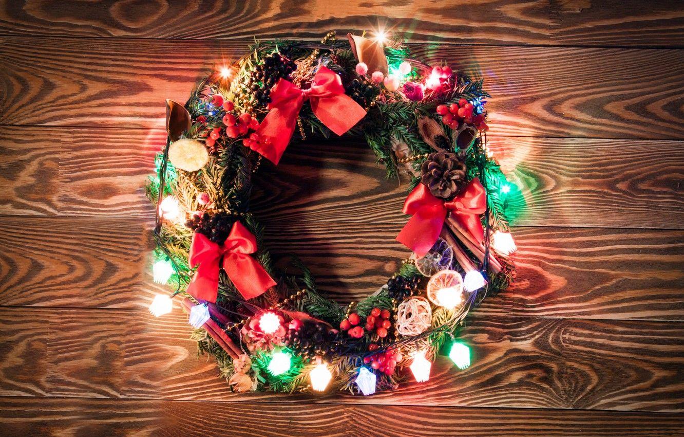 1332x850 Wallpaper decoration, lights, lights, New Year, Christmas, garland