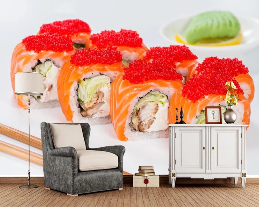 1000x800 Papel de parede Seafoods Sushi Caviar Food photo wallpaper living room dining room kitchen restaurant fast food shop 3D mural. Wallpaper