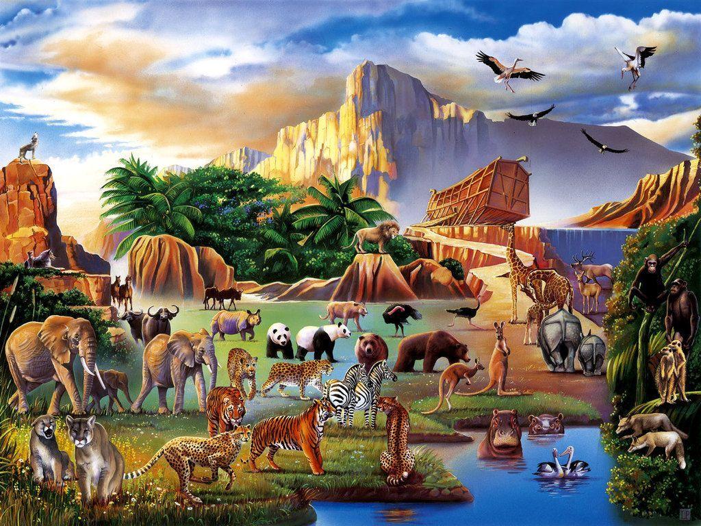 Anime Animals in Noah's Ark - Funny Cartoon