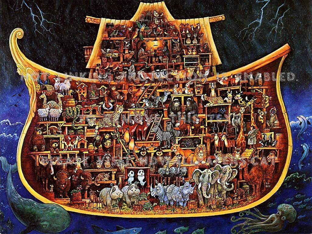 1024x768 noahs ark ship animals religion abstract