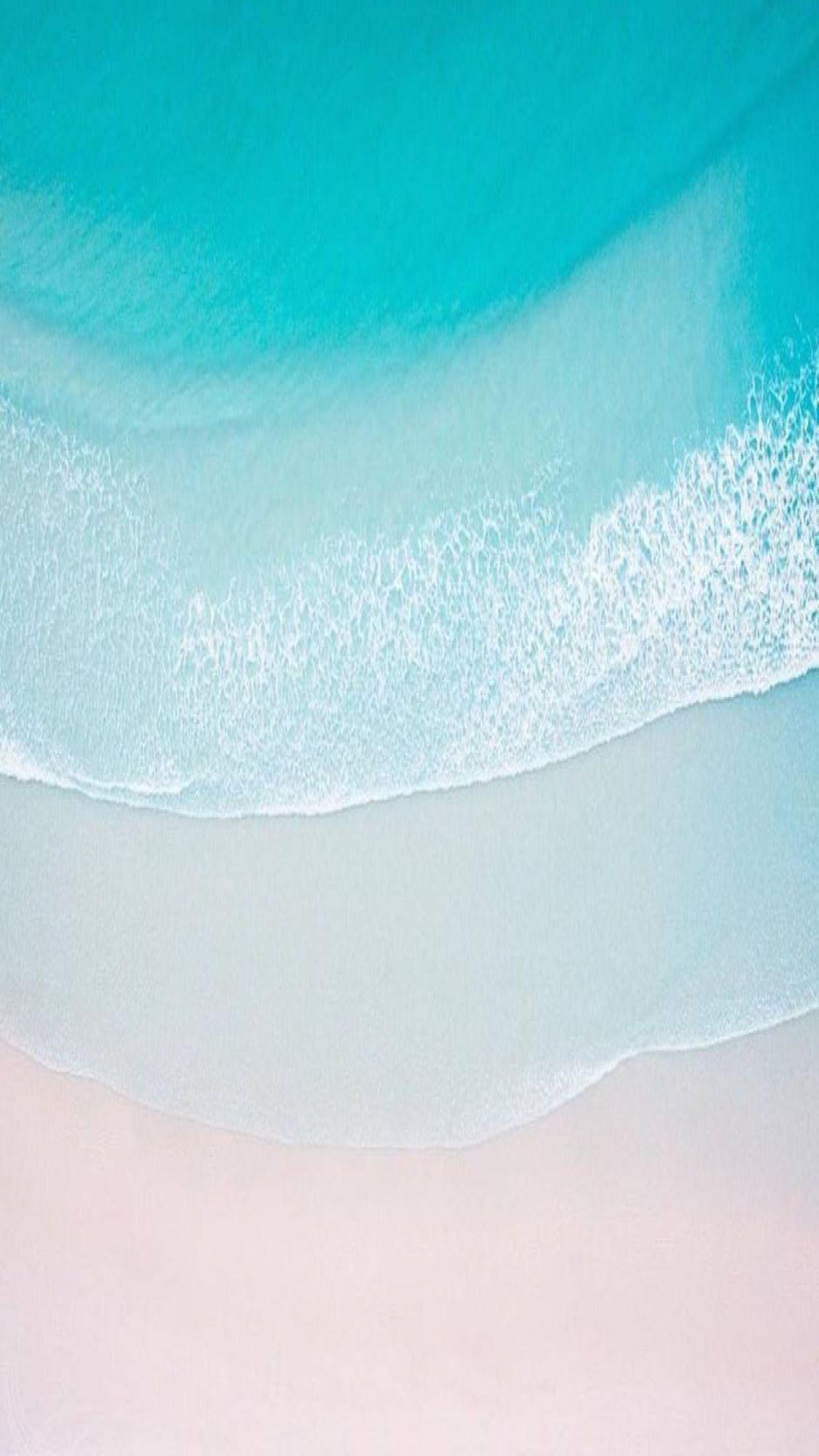 1242x2208 iOS 11, Màu ngọc lam, cát, bãi biển, đại dương, trừu tượng, táo, hình nền, iPhone, sạch, b.  Papel de parede turquesa, Papel de parede de verão, Papel de parede do iphone