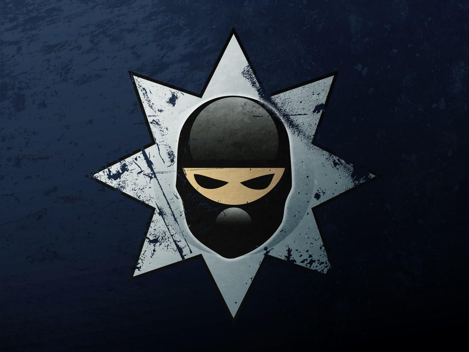 1600x1200 Ninja, Mask, Minimalism, Blue background Wallpaper HD / Desktop and Mobile Background