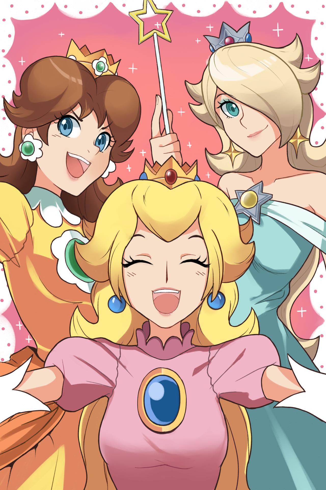 1280x1920 Princess Peach Daisy Y Rosalina Peach Rosalina Wallpaper & Background Download