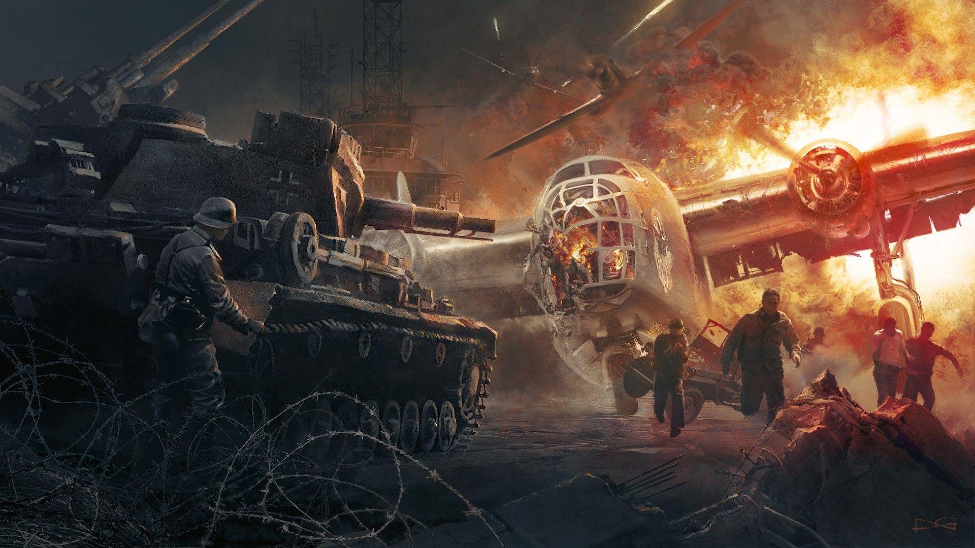 1920x1080 WW2 Battle Wallpaper