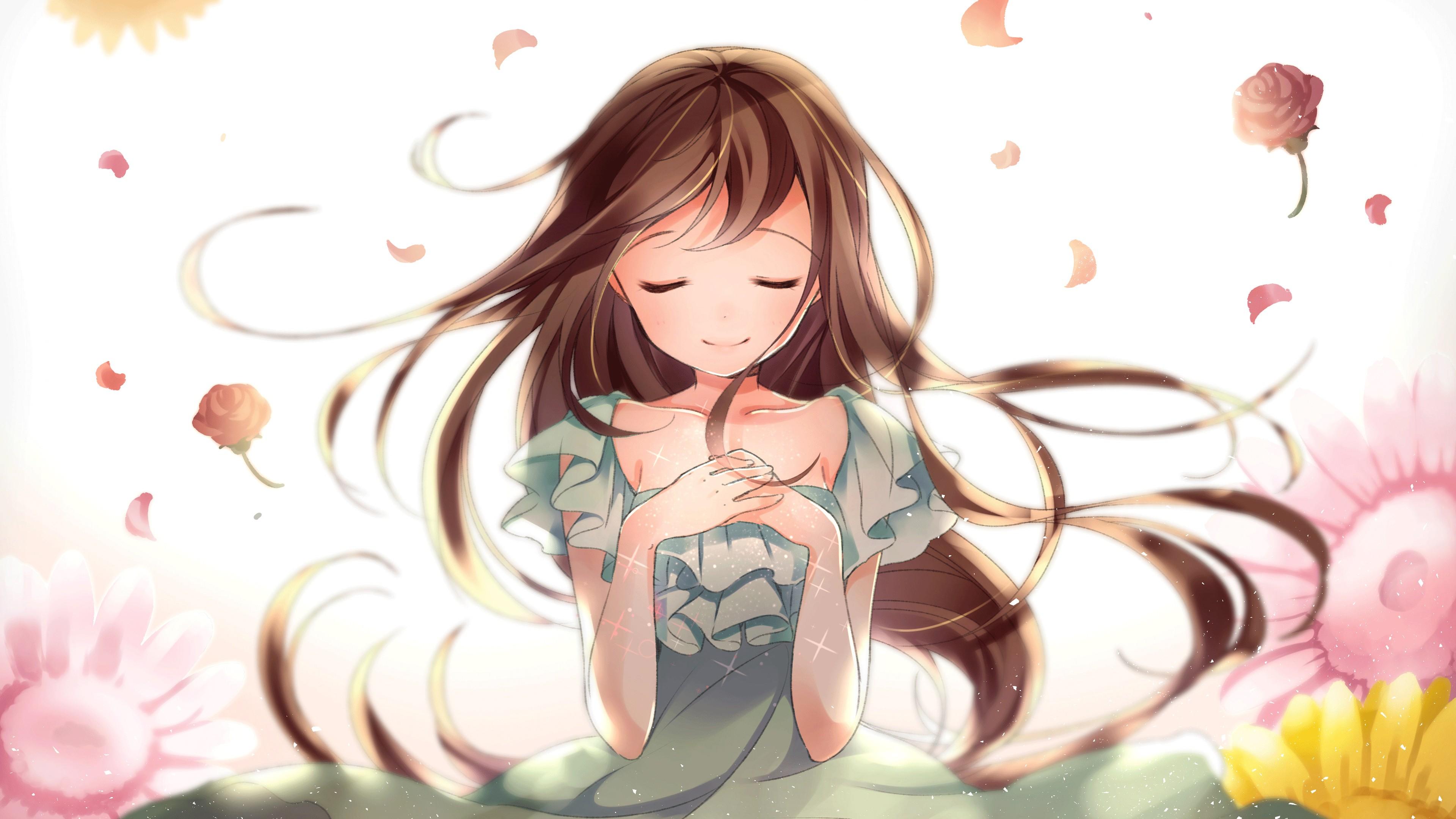 3840x2160 Cute Anime Beautiful Cool Girl HD Wallpaper for Desktop and Mobiles 4K Ultra HD