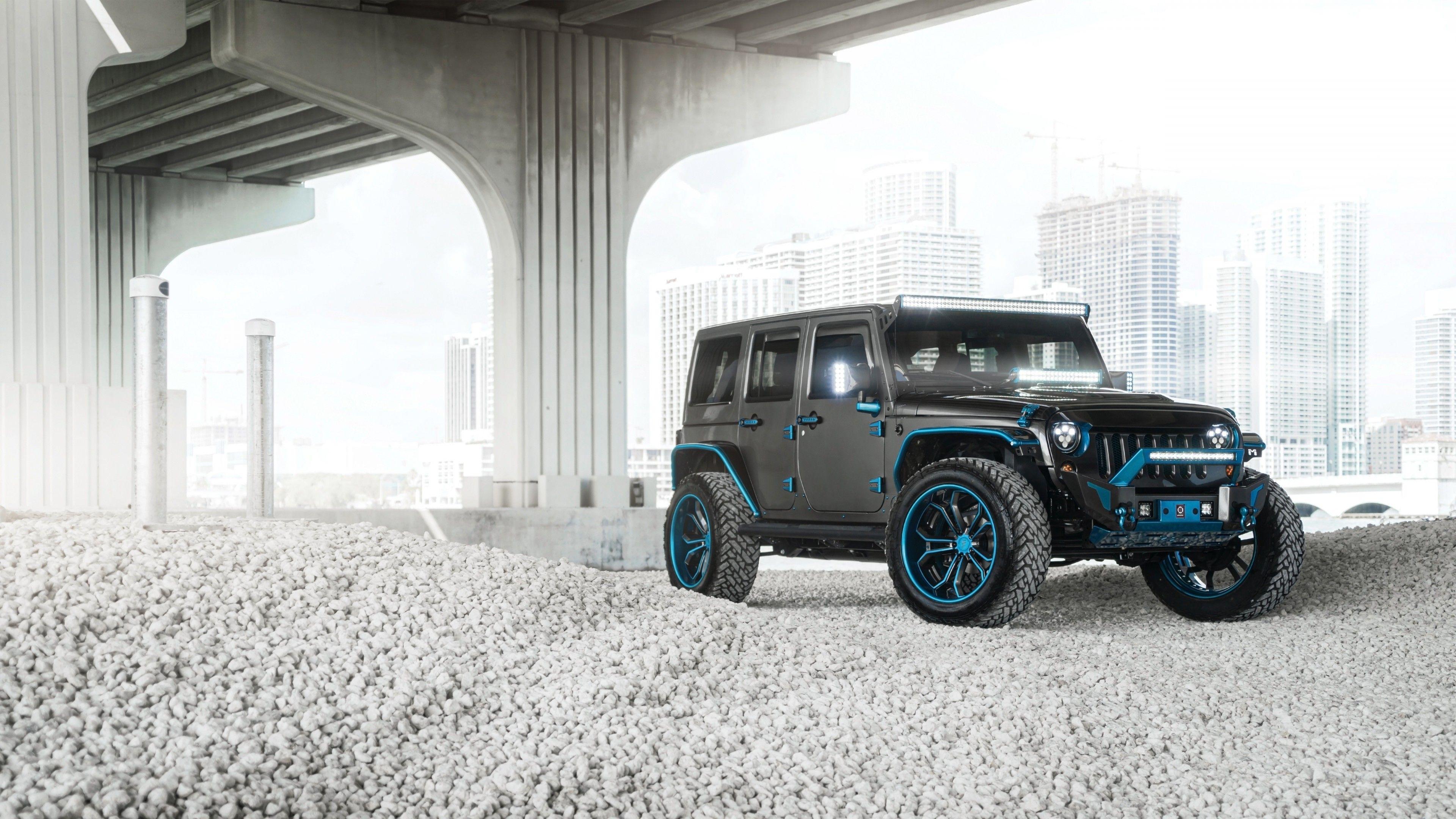 3840x2160 AG MC Blue Grey Jeep 5K Wallpaper. HD Car Wallpaper