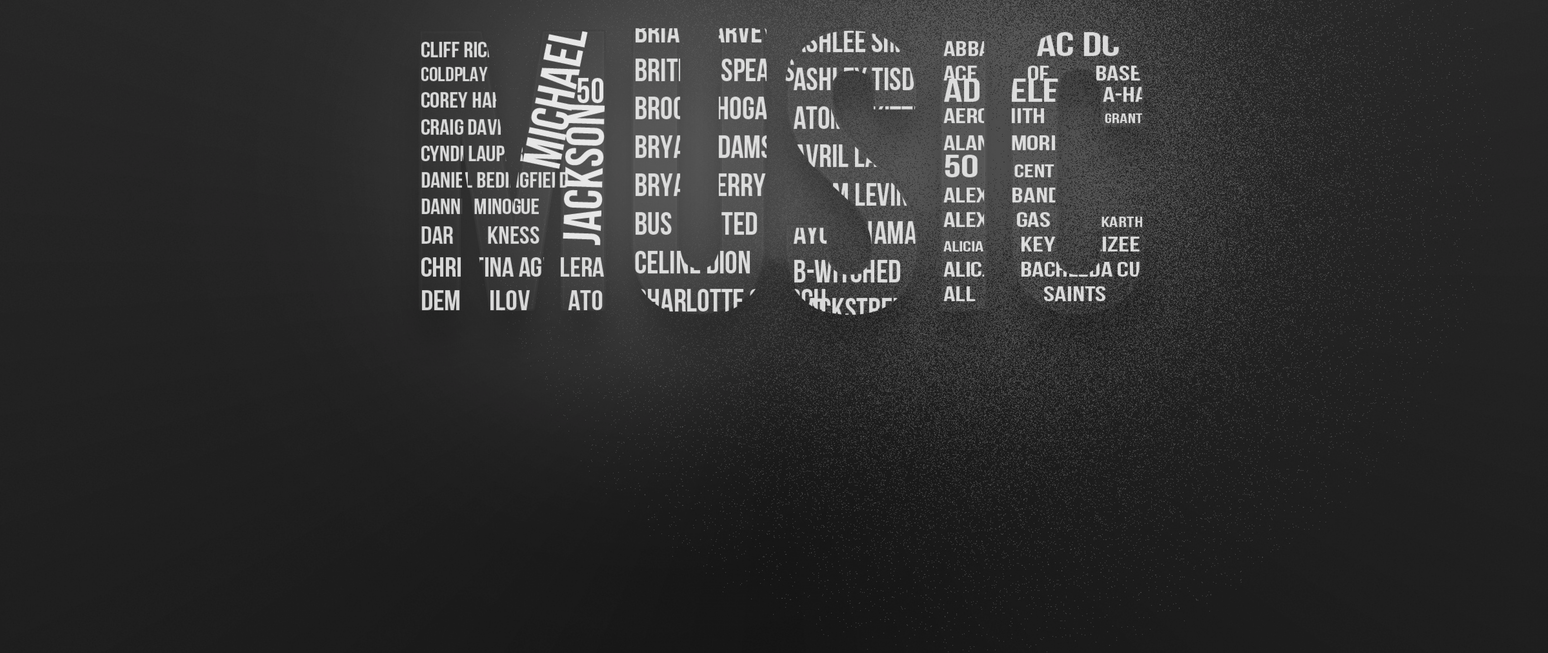 5120x2160 Free Download Music Artist Names in Letters Wallpaper for Desktop