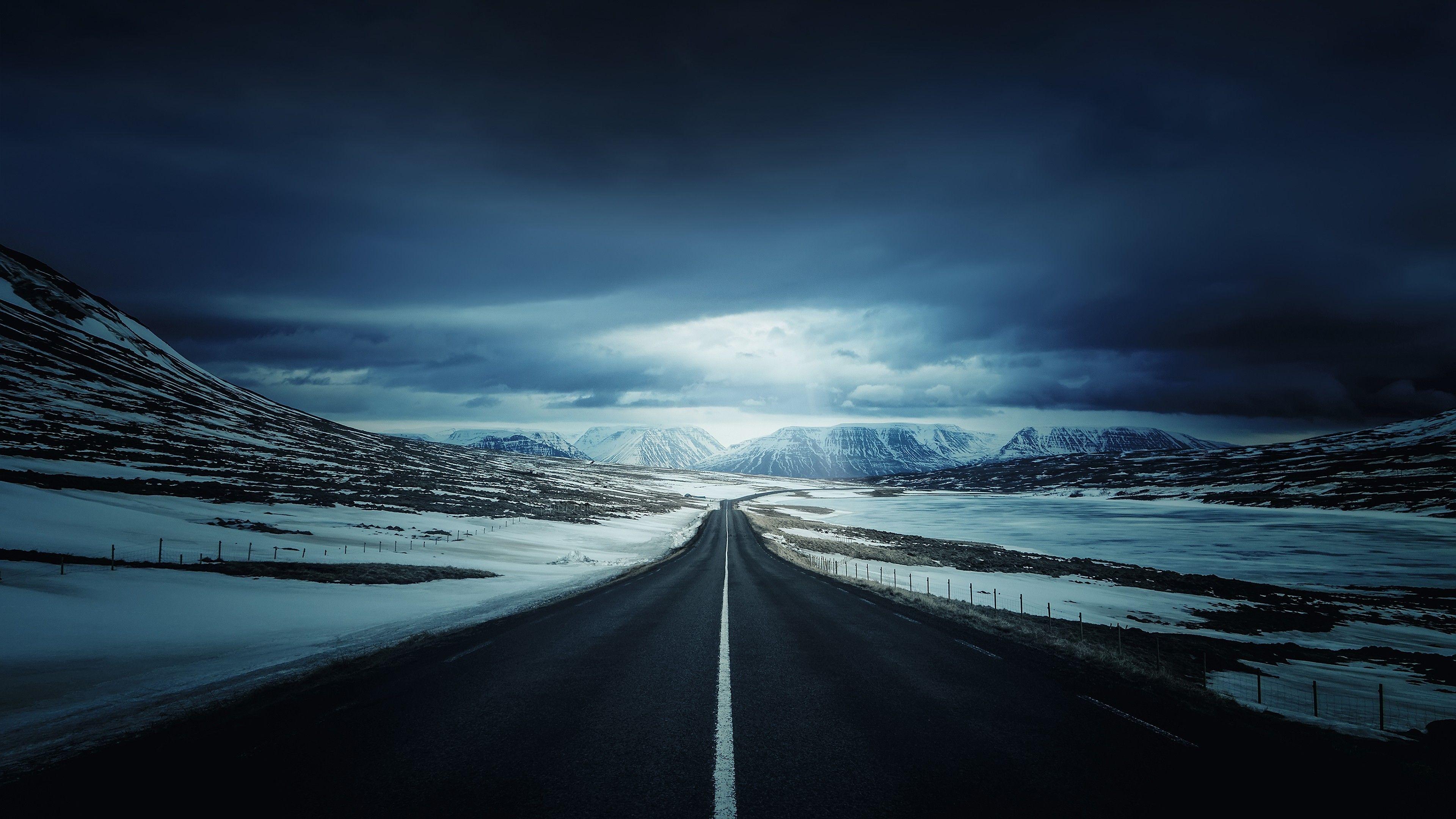 3840x2160 Road Iceland Clouds Highway Mountains Landscape 4k, HD Nature, 4k