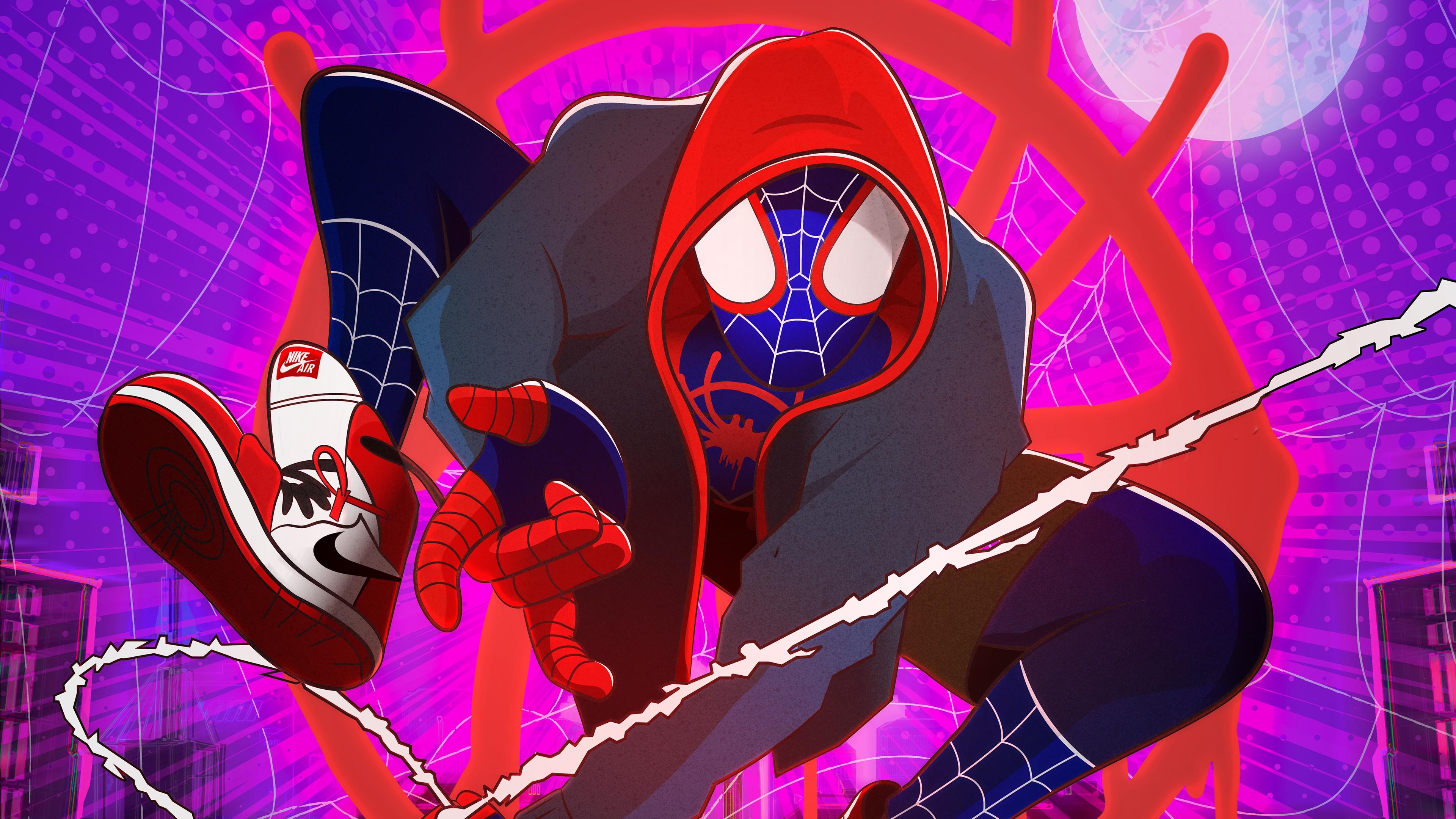 3840x2160 Download 3840x2160 Spider Man: Into The Spider Verse, Miles Morales, Animation, Hoodie Wallpaper For UHD TV
