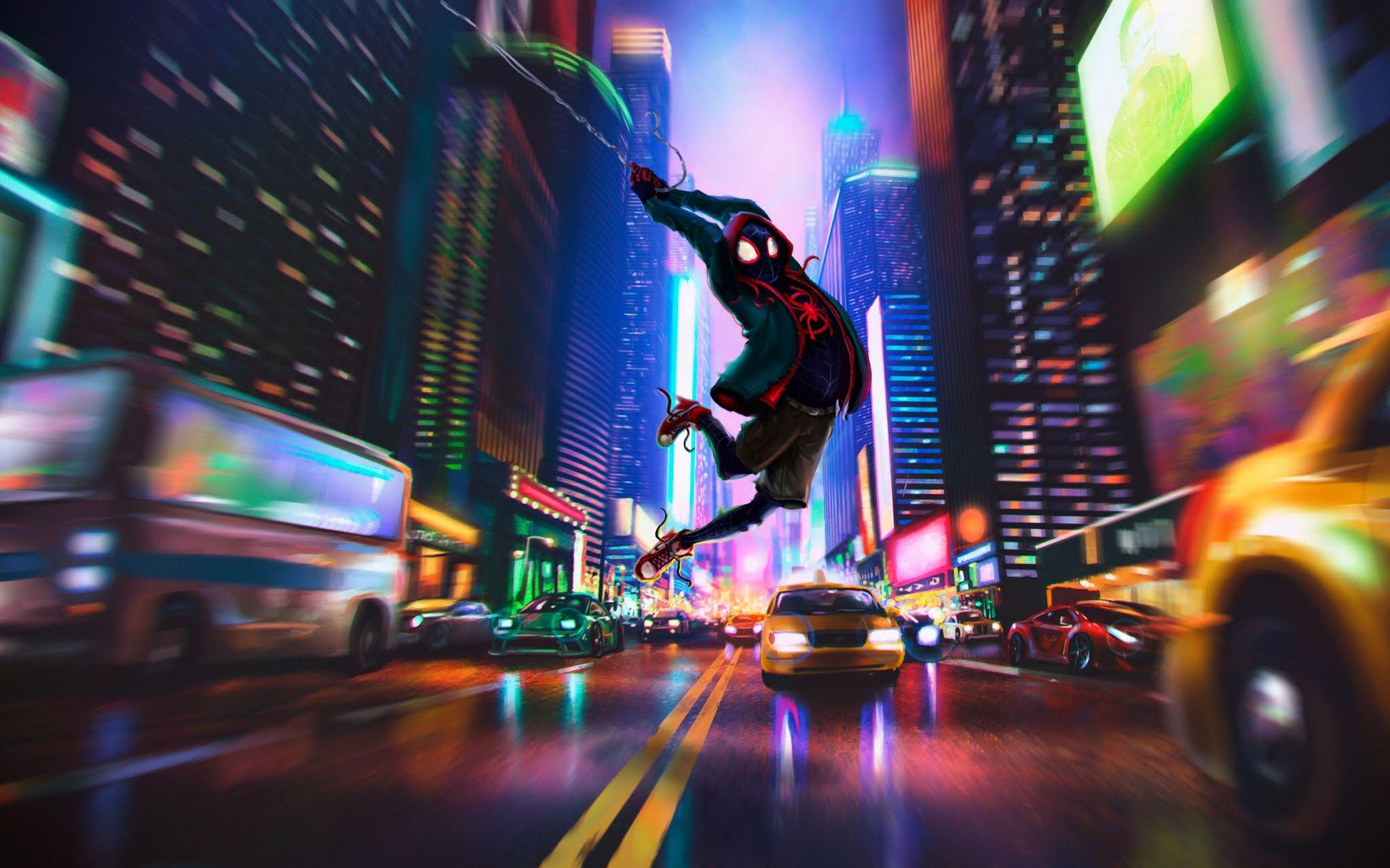 2048x1280 Spider Verse Miles Morales Wallpaper Man Into The Spider Verse