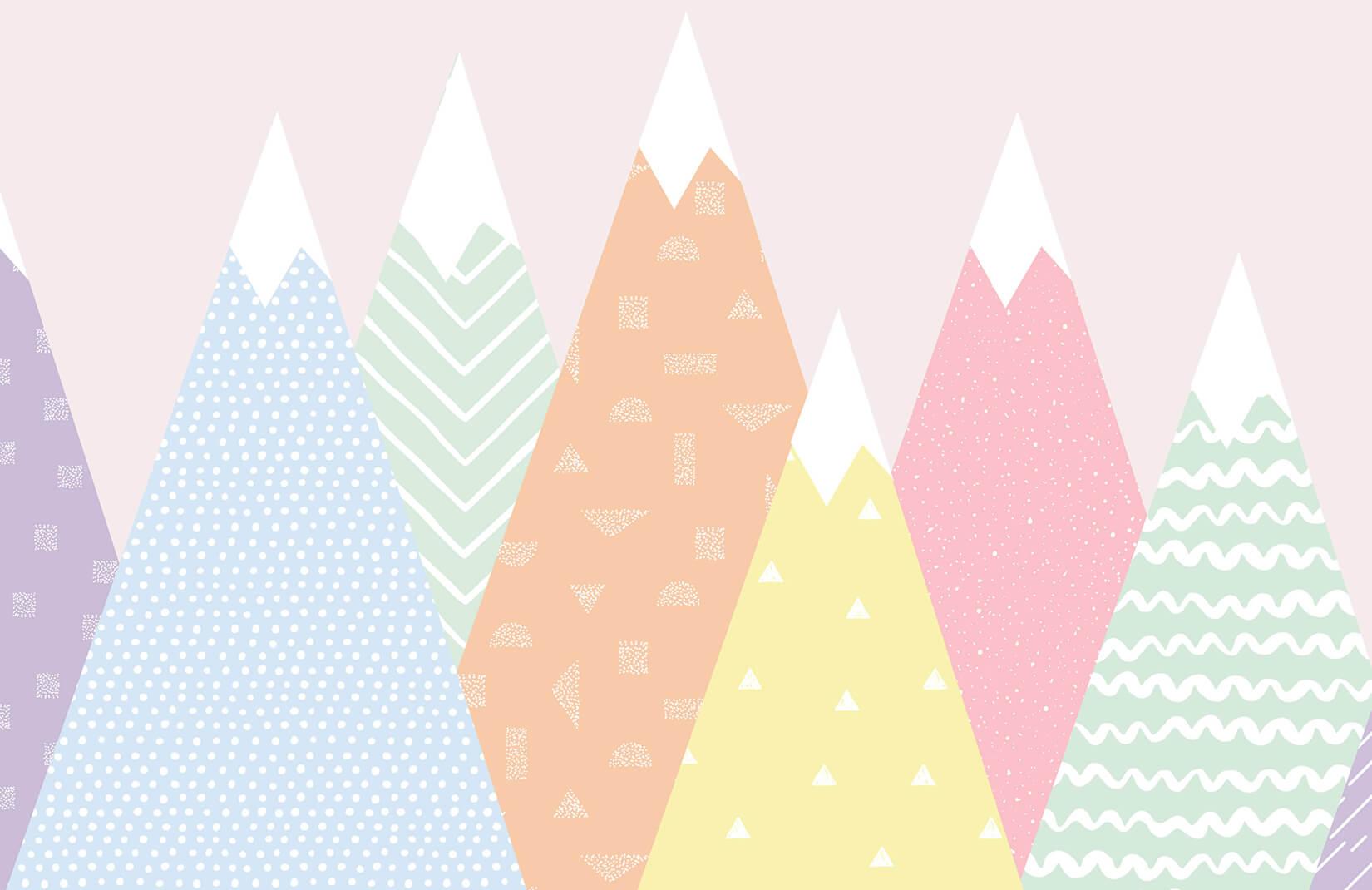 1650x1070 Kids Rainbow Pastel Mountain Wallpaper Mural