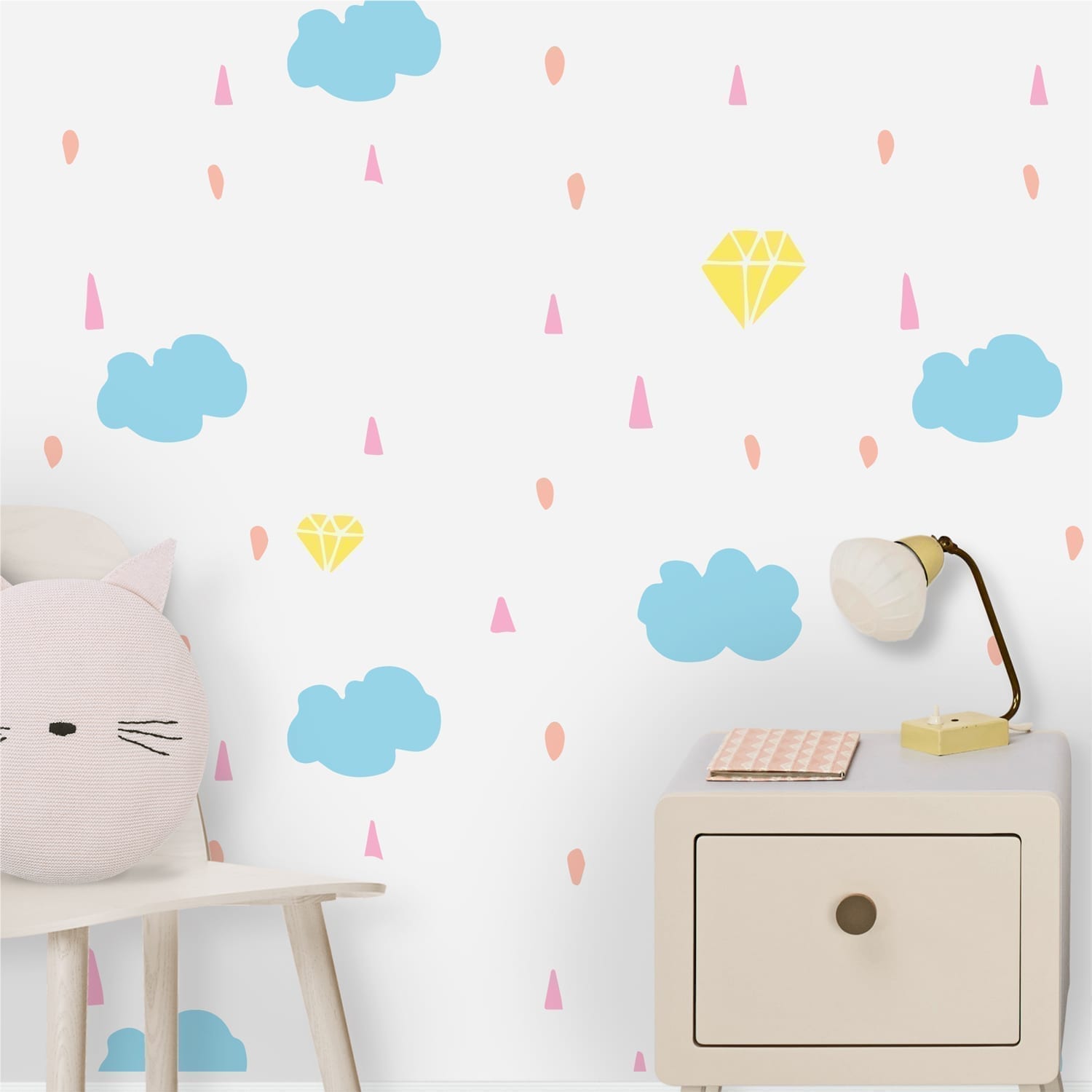 1500x1500 Rainbow Wallpaper for Nursery Decor