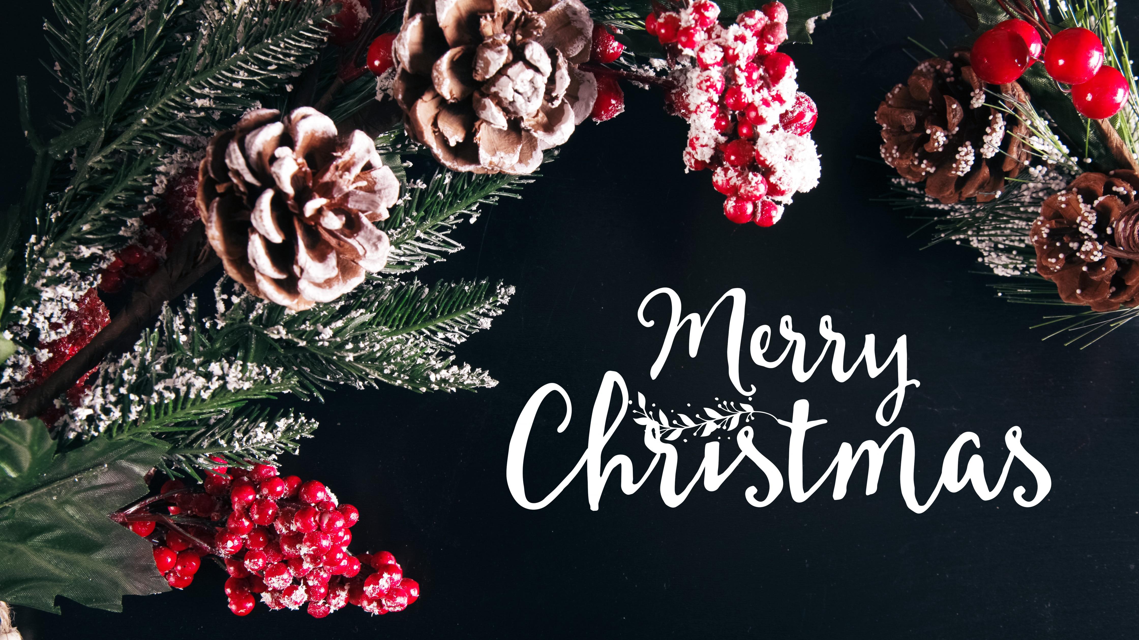 4480x2520 Merry Christmas Wallpaper 4K, Decoration, Xmas Background, Fruits, Frozen, 5K, Celebrations Christmas