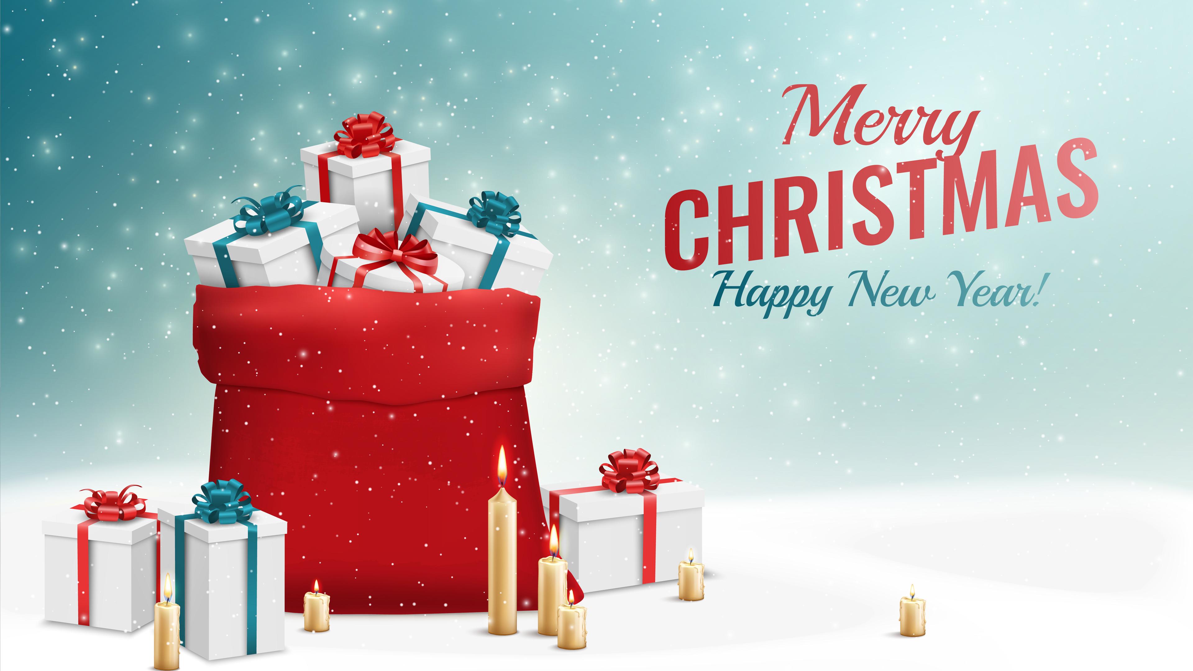 3840x2160 Merry Christmas 4K Wallpaper