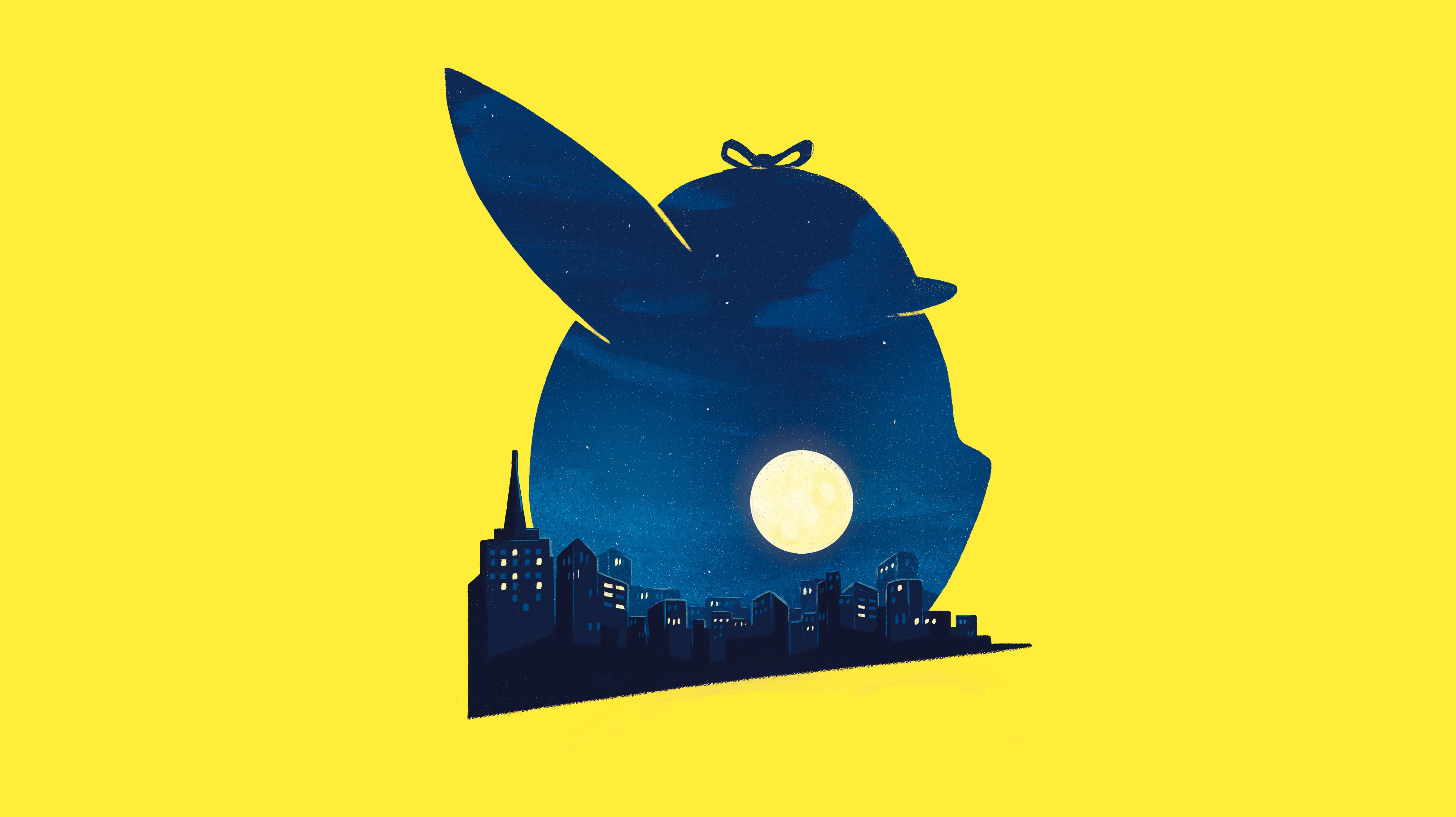 4868x2730 Pokémon Detective Pikachu Movie Minimalist Poster Wallpaper, HD Movies 4K Wallpaper, Image, Photo and Background