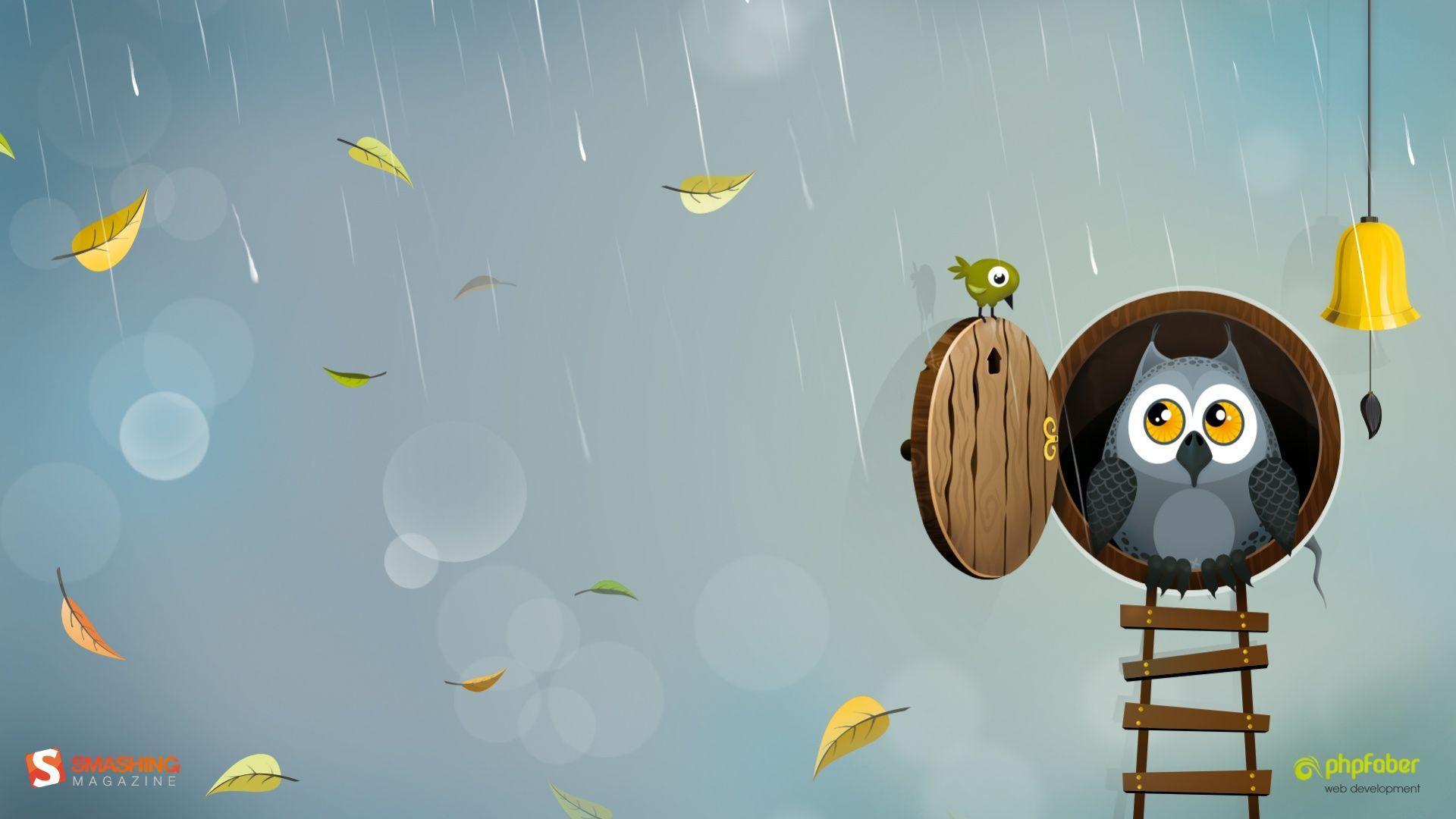 1920x1080 Cute Owl Wallpaper