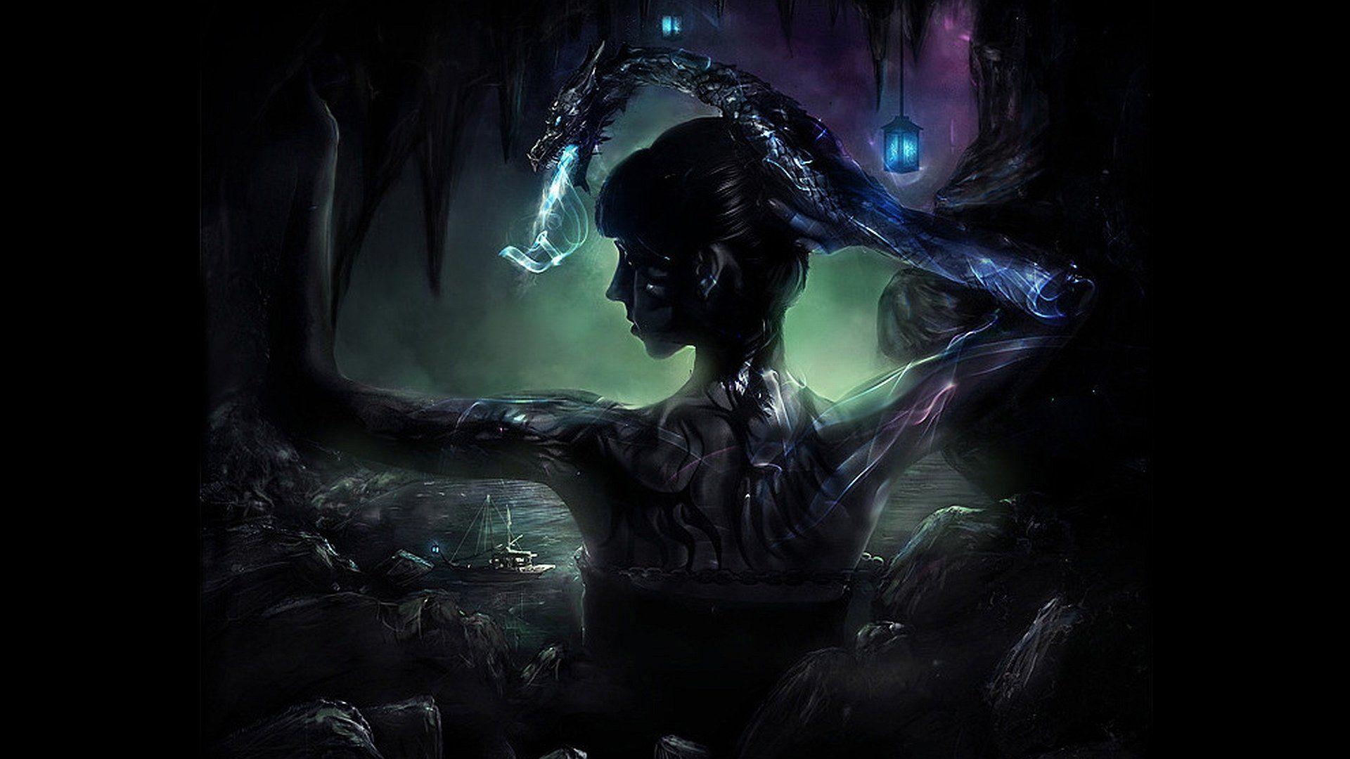 1920x1080 Dark Wallpaper Desktop Wallpaper HD. Dark dragon fantasy art, Dragon fantasy art, Dragons fantasy