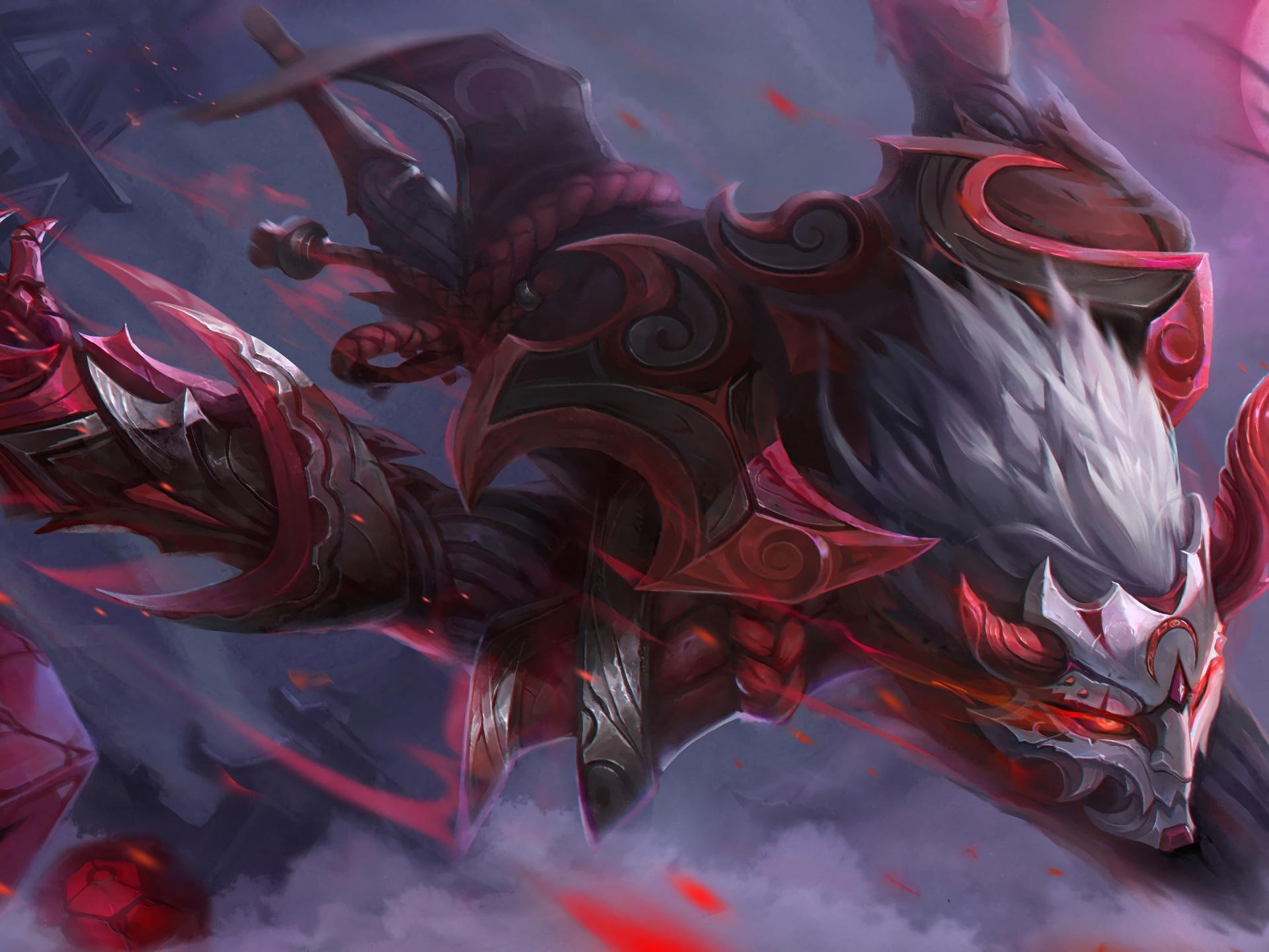 1920x1440 Wallpaper 4k Blood Moon Zed LoL League of Legends Wallpaper