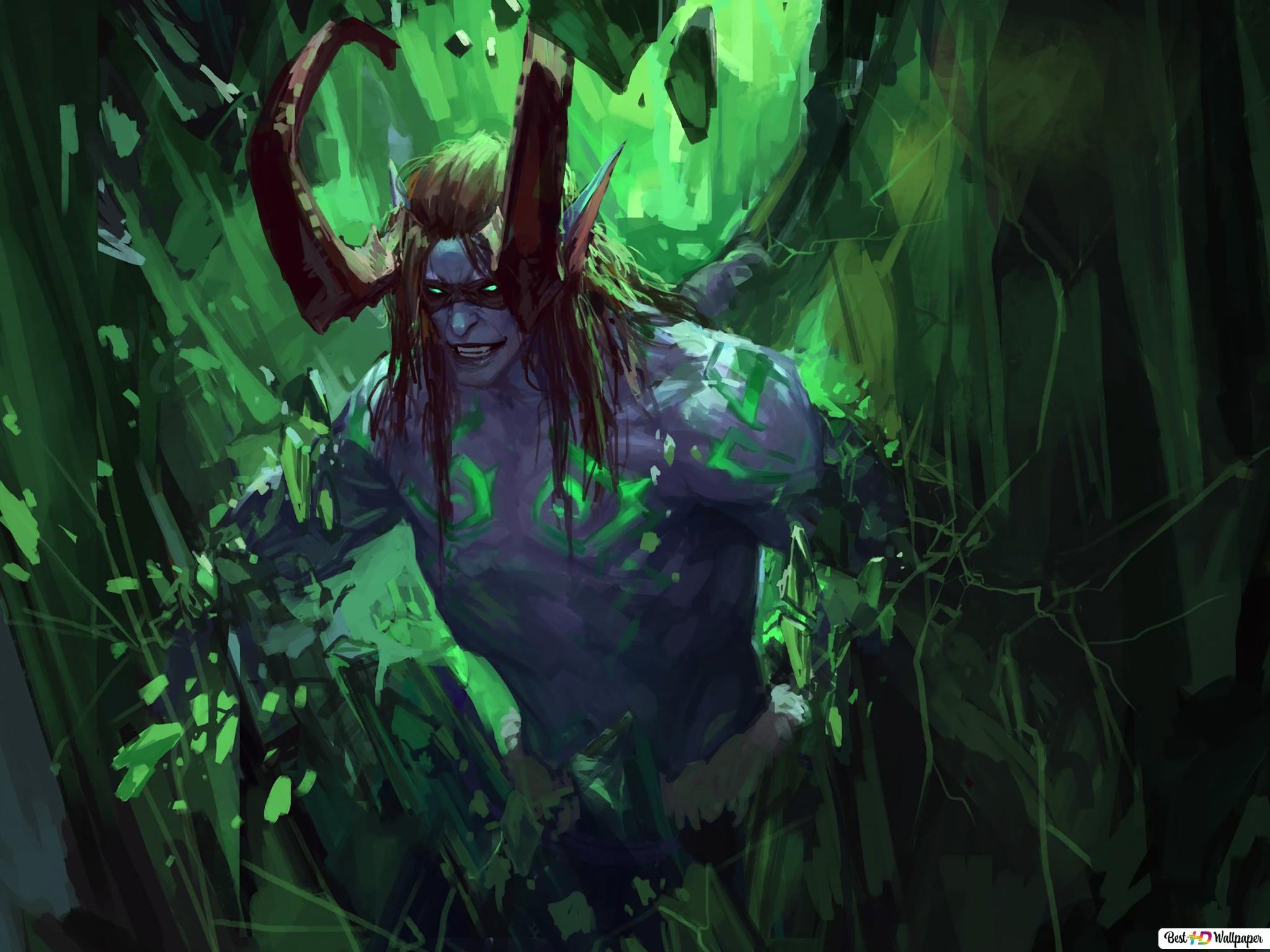 2048x1536 World of Warcraft (WOW) : Demon Illidan Stormrage HD wallpaper download of Warcraft wallpaper