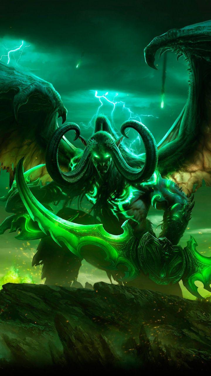 720x1280 Illidan Stormrag, World of Warcraft: Legion, demon, online game, 720x1280 wallpaper. World of warcraft, Warcraft, Warcraft legion