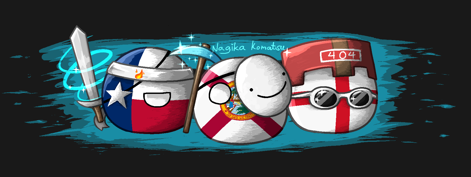 1796x675 The Dream Team as Countryballs and Stateballs : Podcasts and Streamers