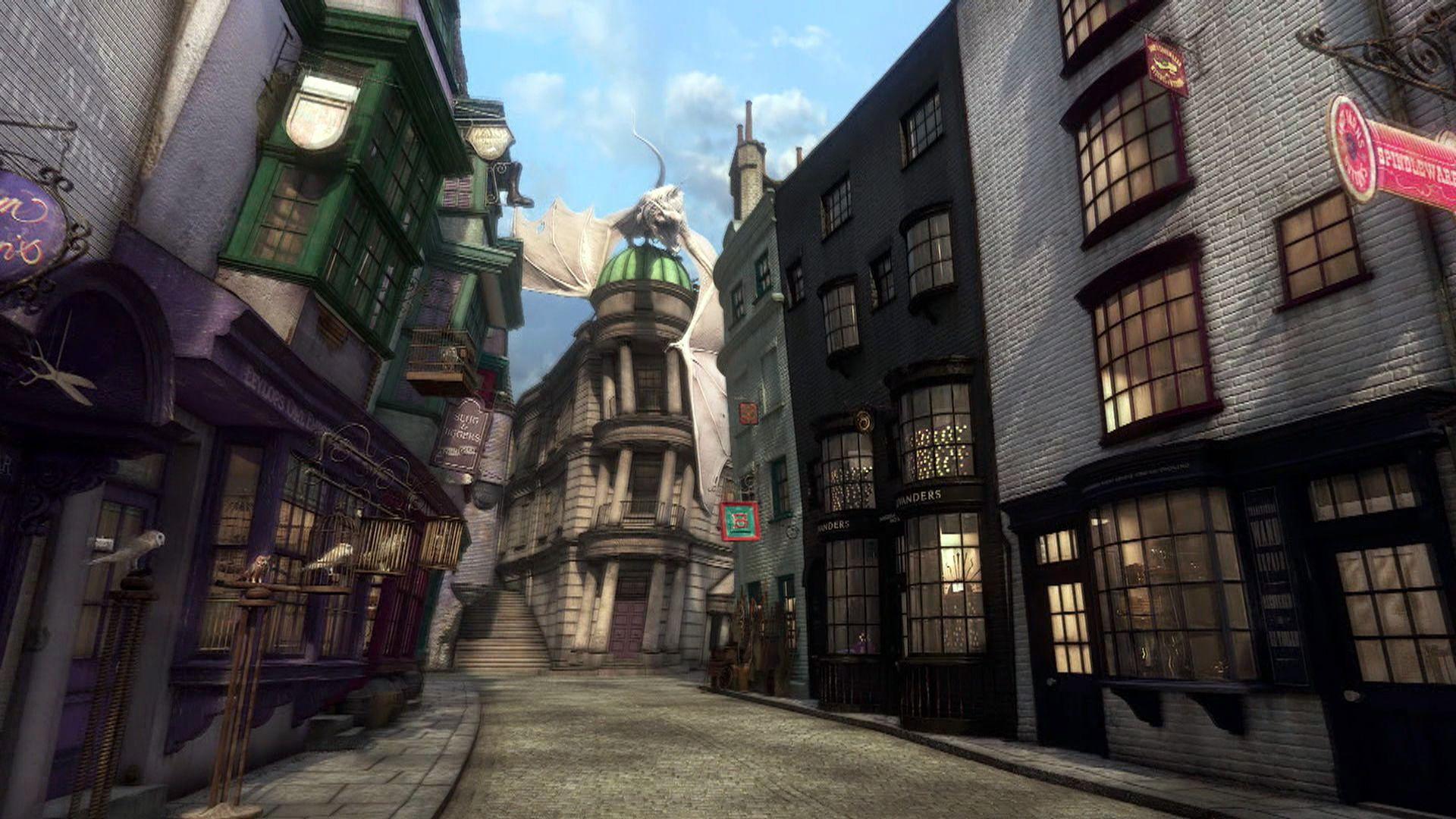 1920x1080 Diagon Alley Gringotts Dragon Wallpaper