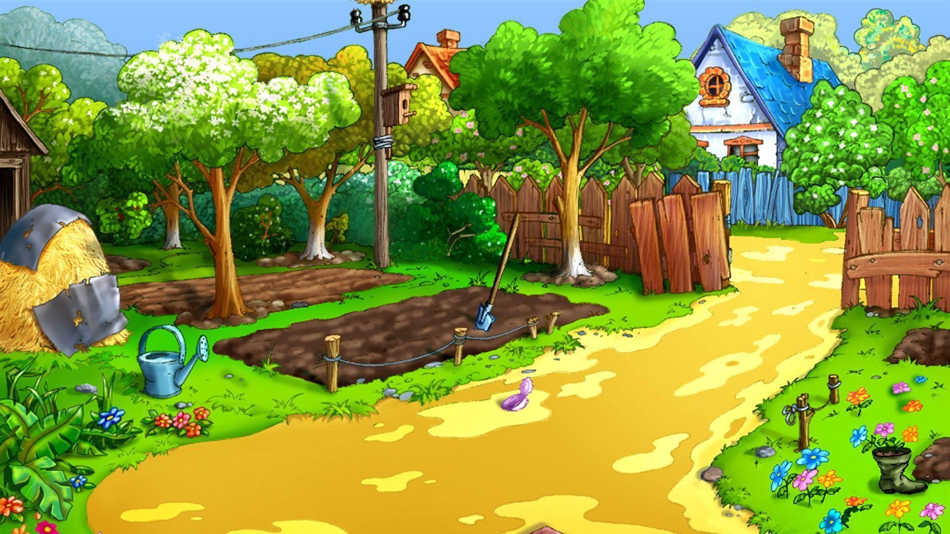 1920x1080 Farm Cartoon Wallpaper