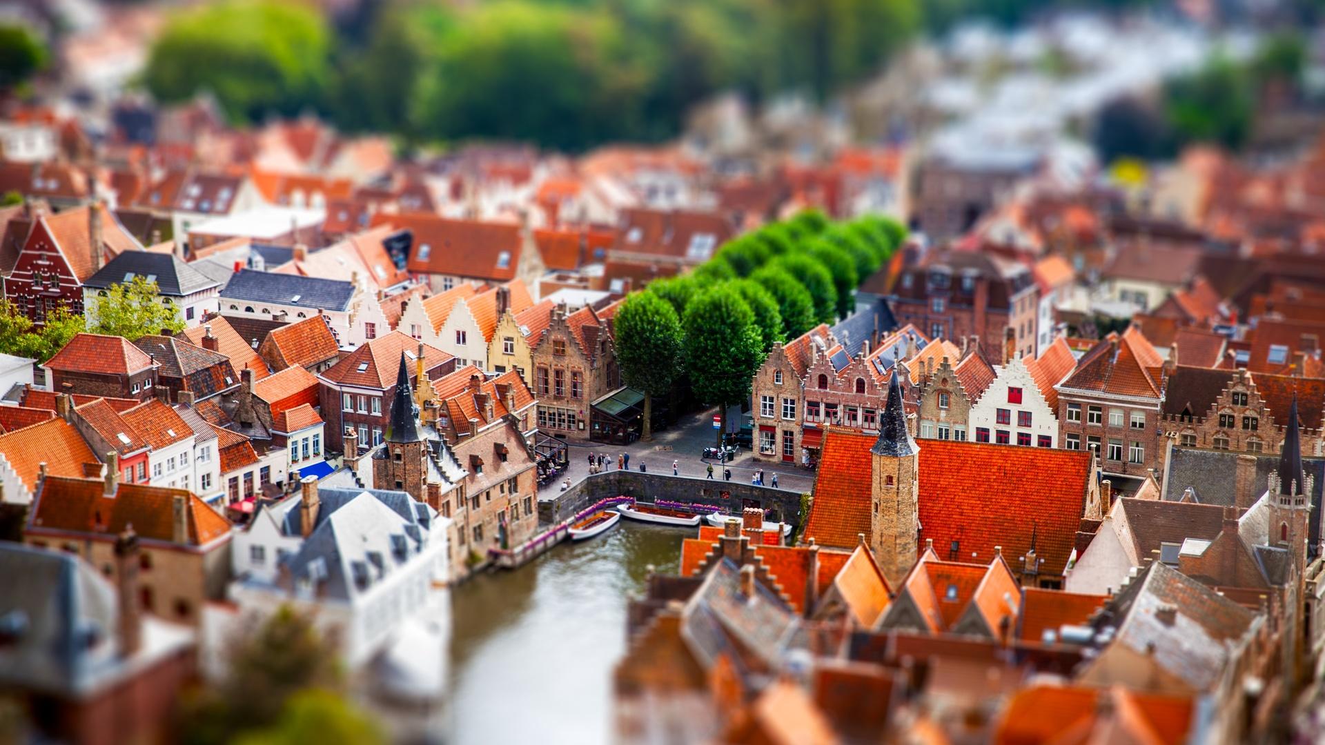 1920x1080 Download Wallpaper Bruges, Belgium (Tilt Shift) (1920x1080). The Wallpaper, photo
