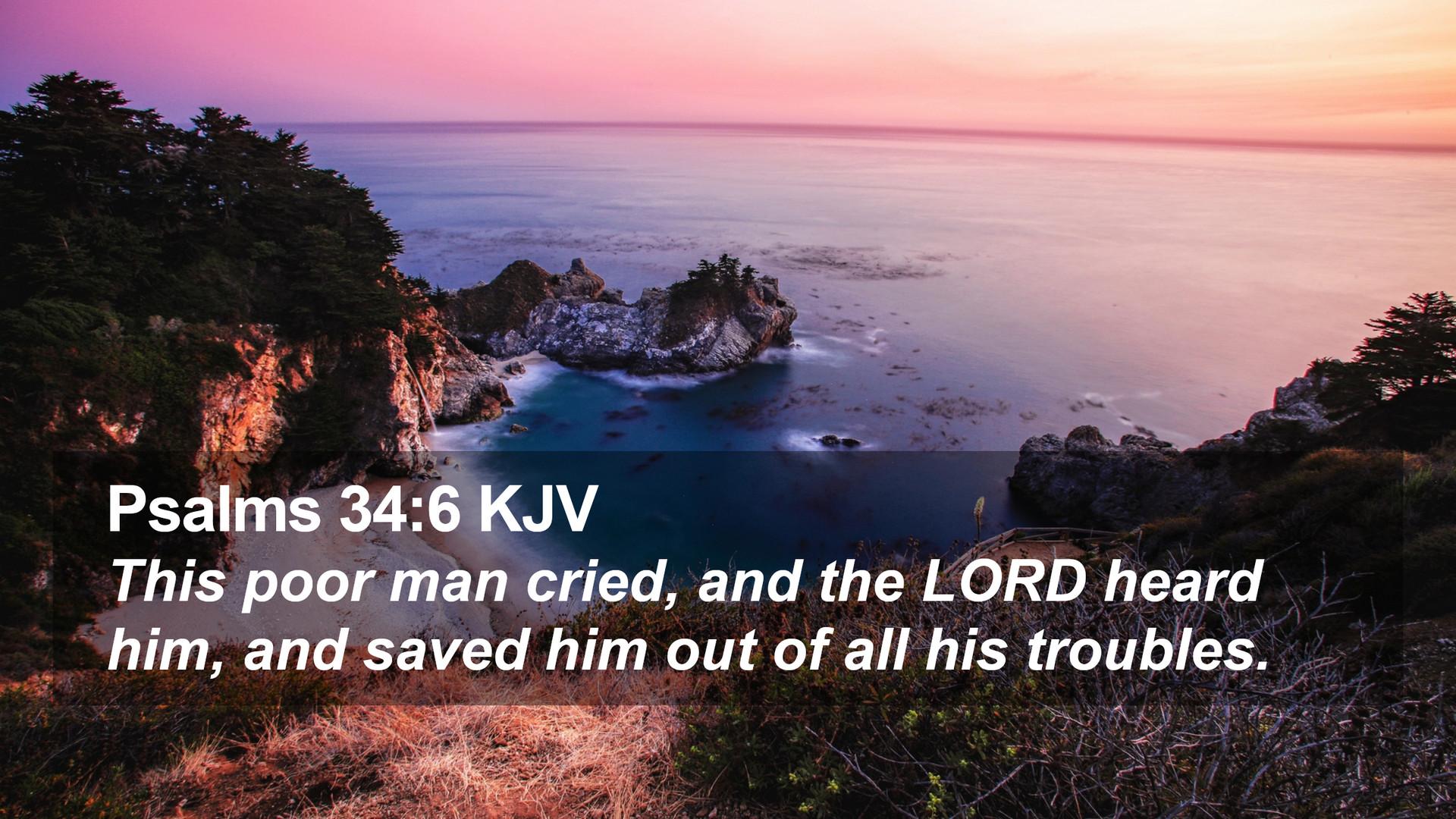 1920x1080 Psalms 34:6 KJV Desktop Wallpaper poor man cried, and the LORD heard him, and