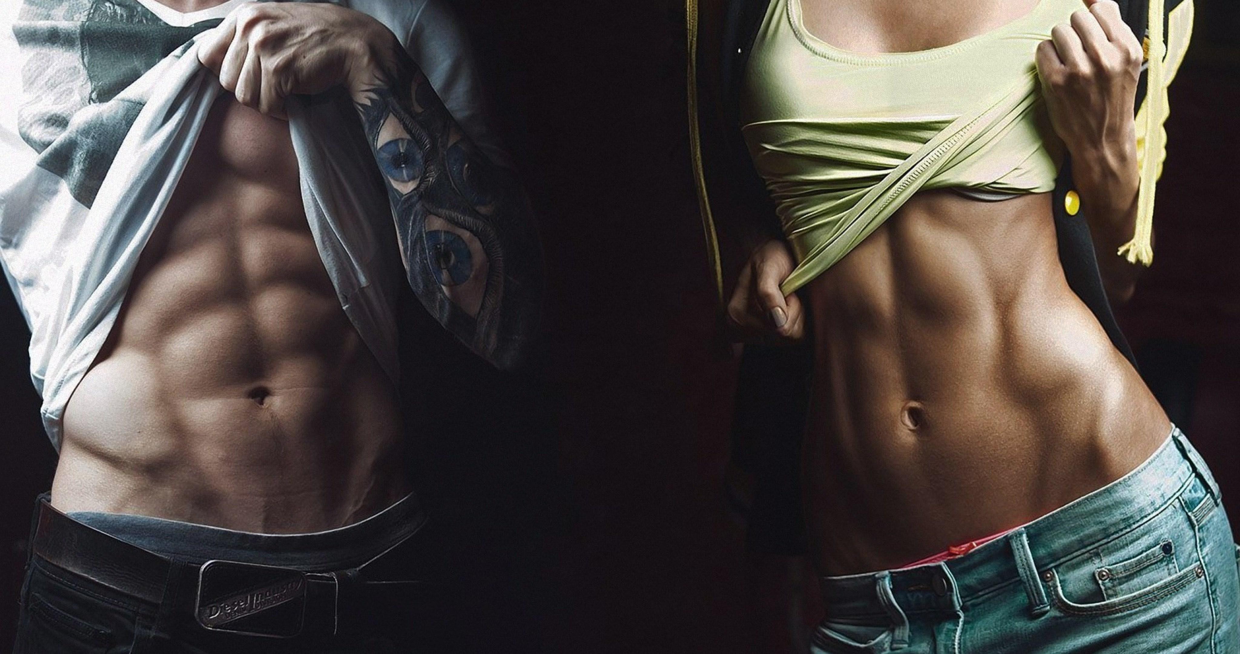 4096x2160 girl boy abs muscle fitness 4k ultra HD wallpaper High quality walls