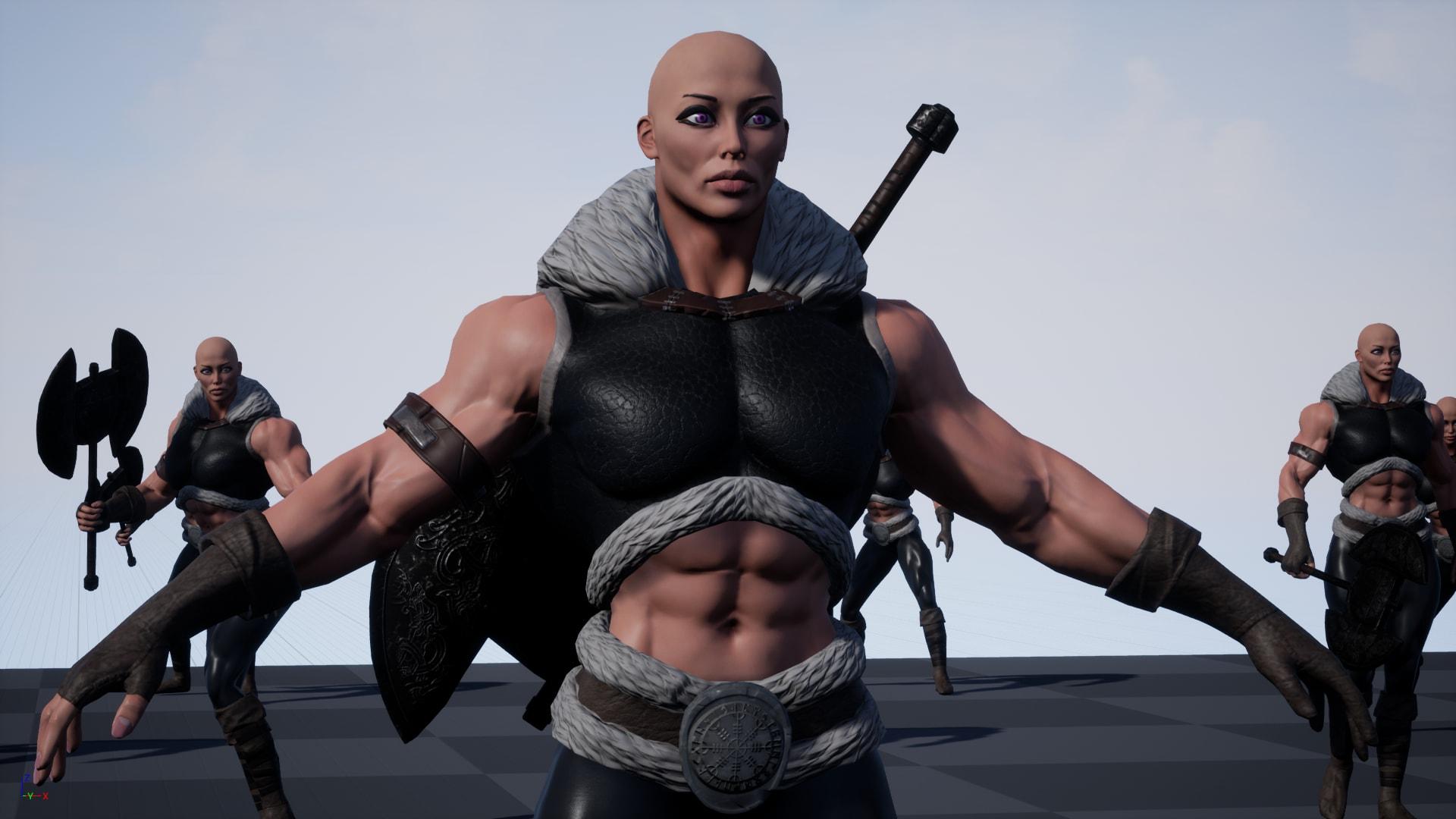 1920x1080 Muscle Girl in Characters