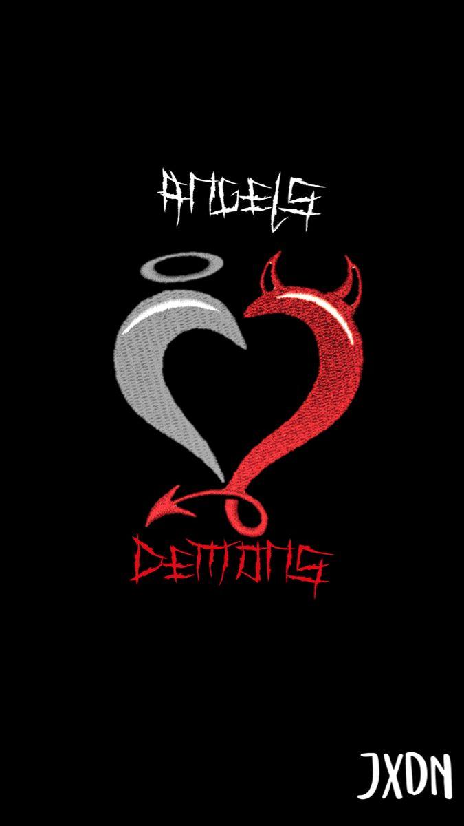 675x1200 Angels and demons. Edgy wallpaper, Cute black wallpaper, Heartbreak wallpaper