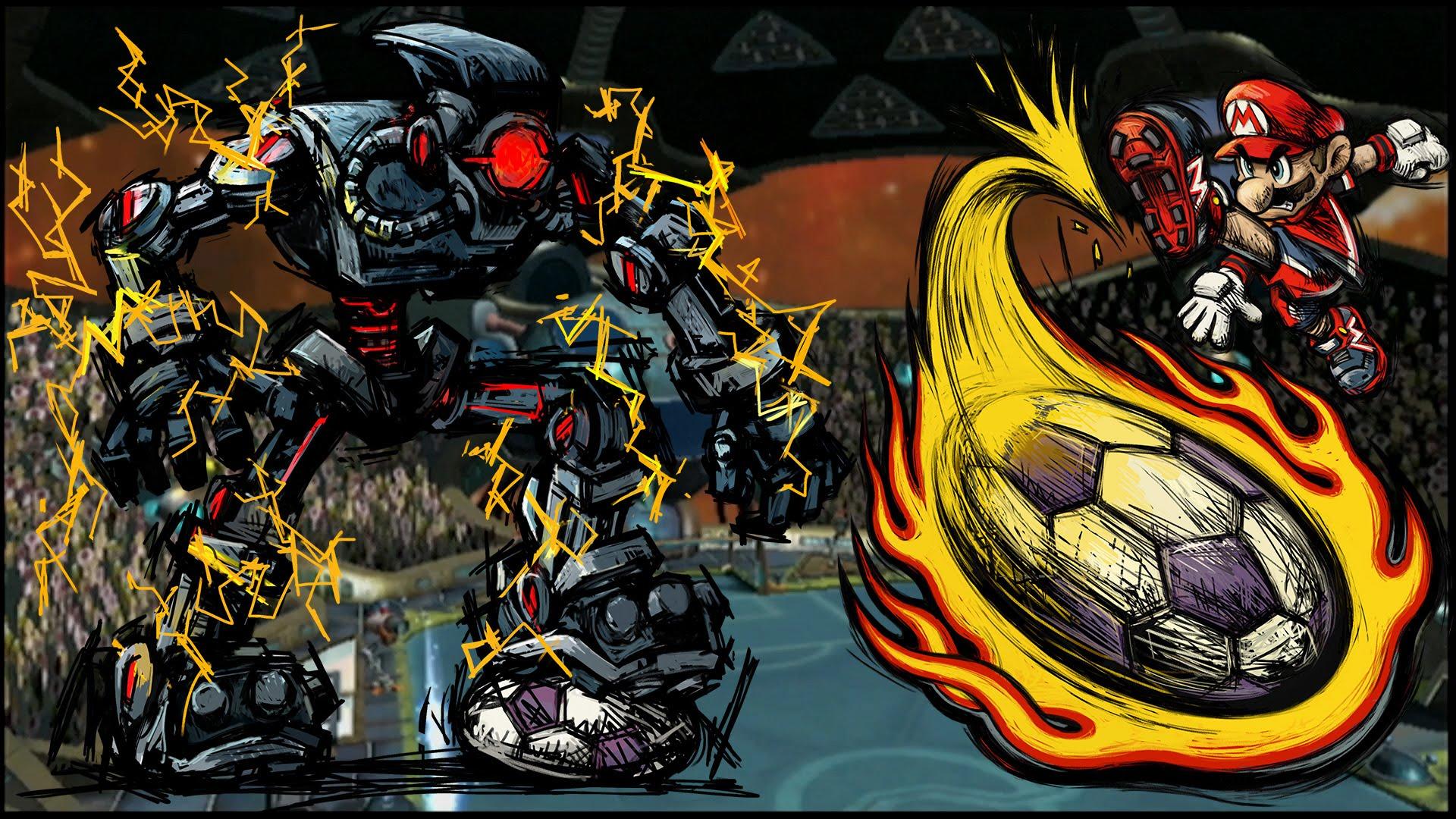1920x1080 Super Mario Strikers (Video Game 2005)